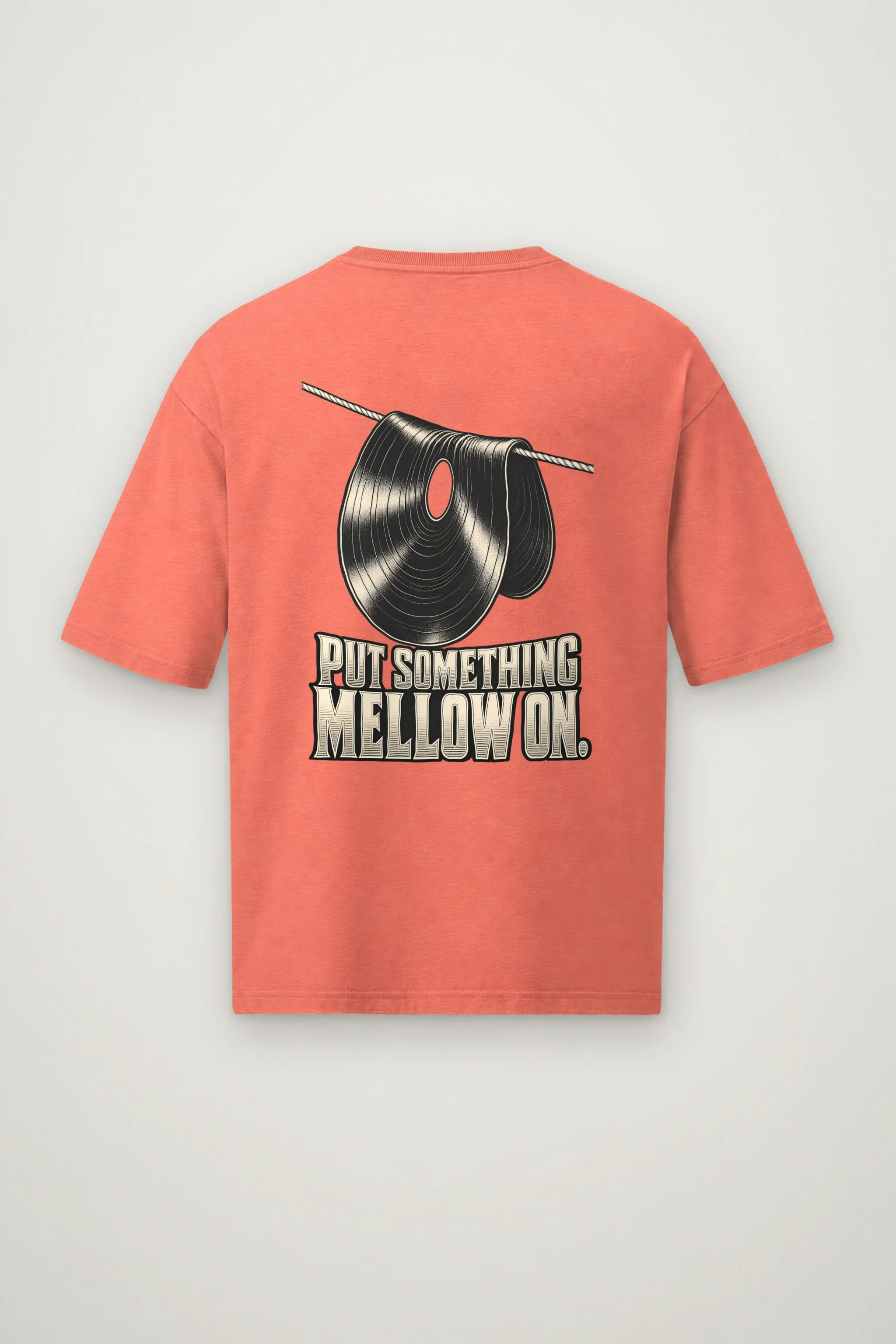 "Put Something Mellow On" Men's Oversized Heavyweight Crewneck T-Shirt