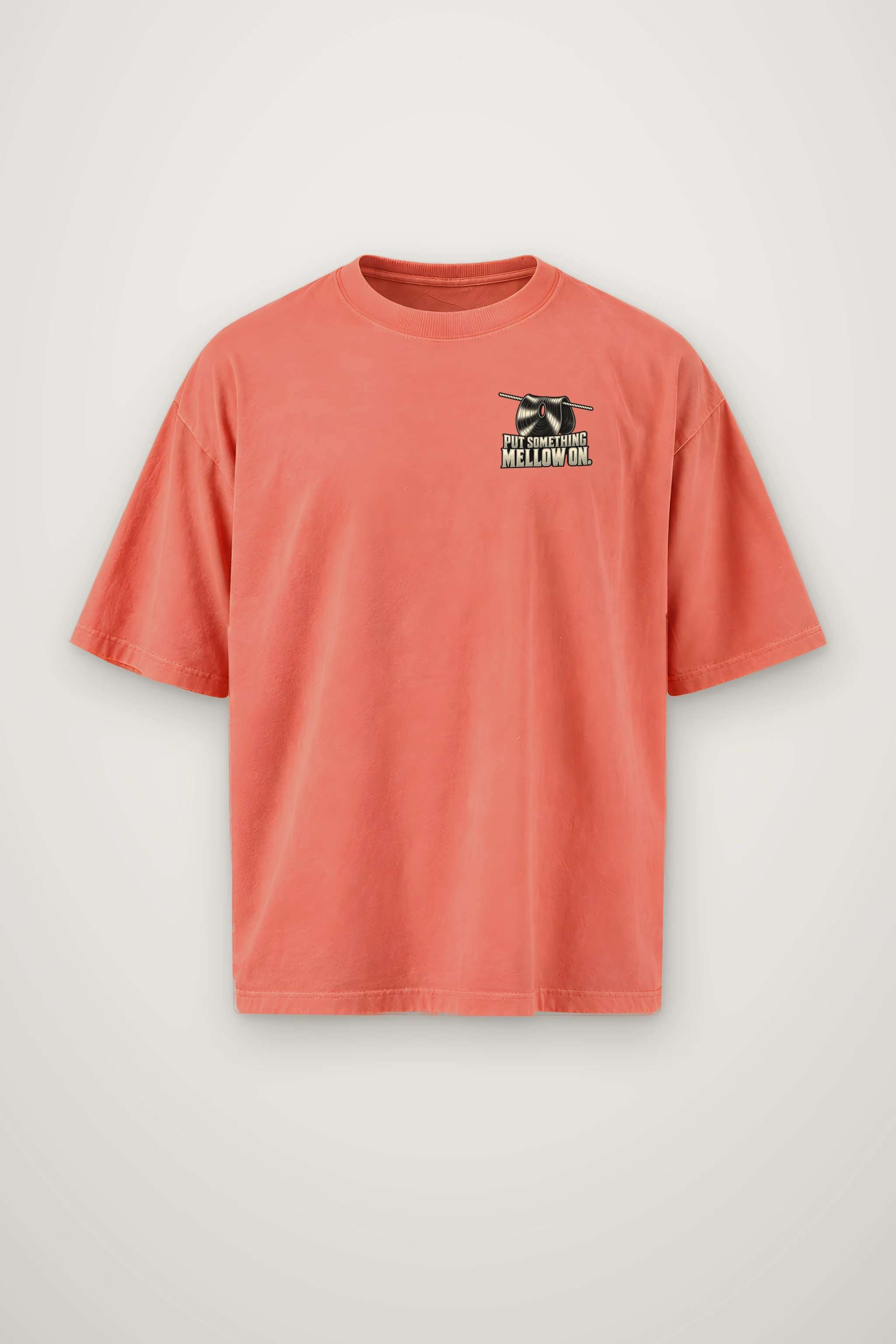 "Put Something Mellow On" Men's Oversized Heavyweight Crewneck T-Shirt