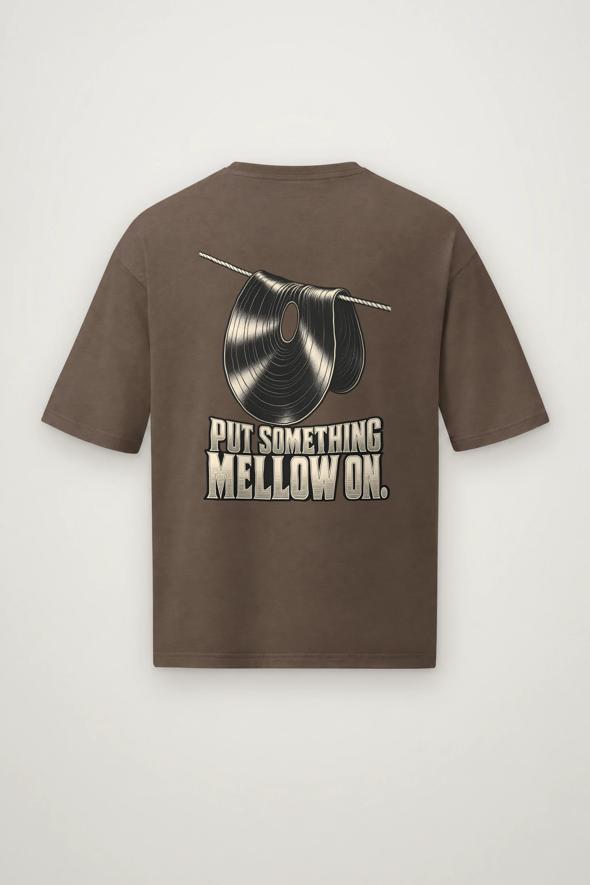 "Put Something Mellow On" Men's Oversized Heavyweight Crewneck T-Shirt