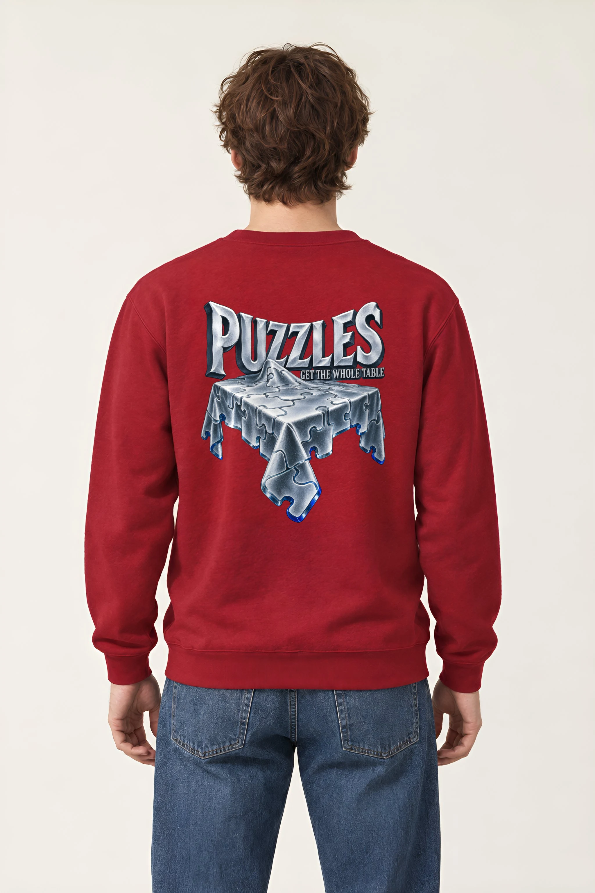"Puzzles Get The Whole Table" Heavy Blend Unisex Crewneck Sweatshirt