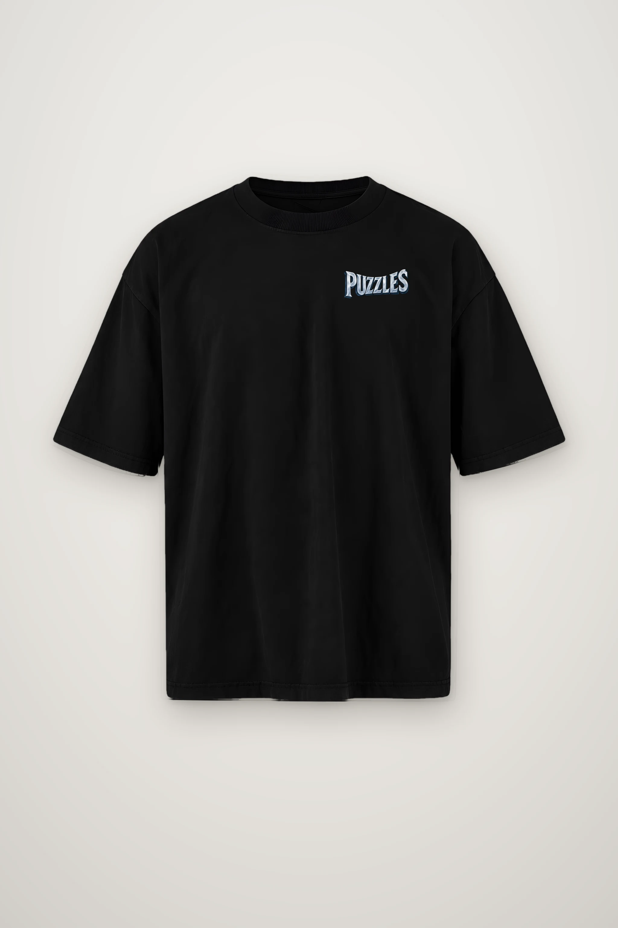 "Puzzles Get the Whole Table" Men's Oversized Heavyweight Crewneck T-Shirt