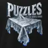 "Puzzles Get the Whole Table" Men's Oversized Heavyweight Crewneck T-Shirt