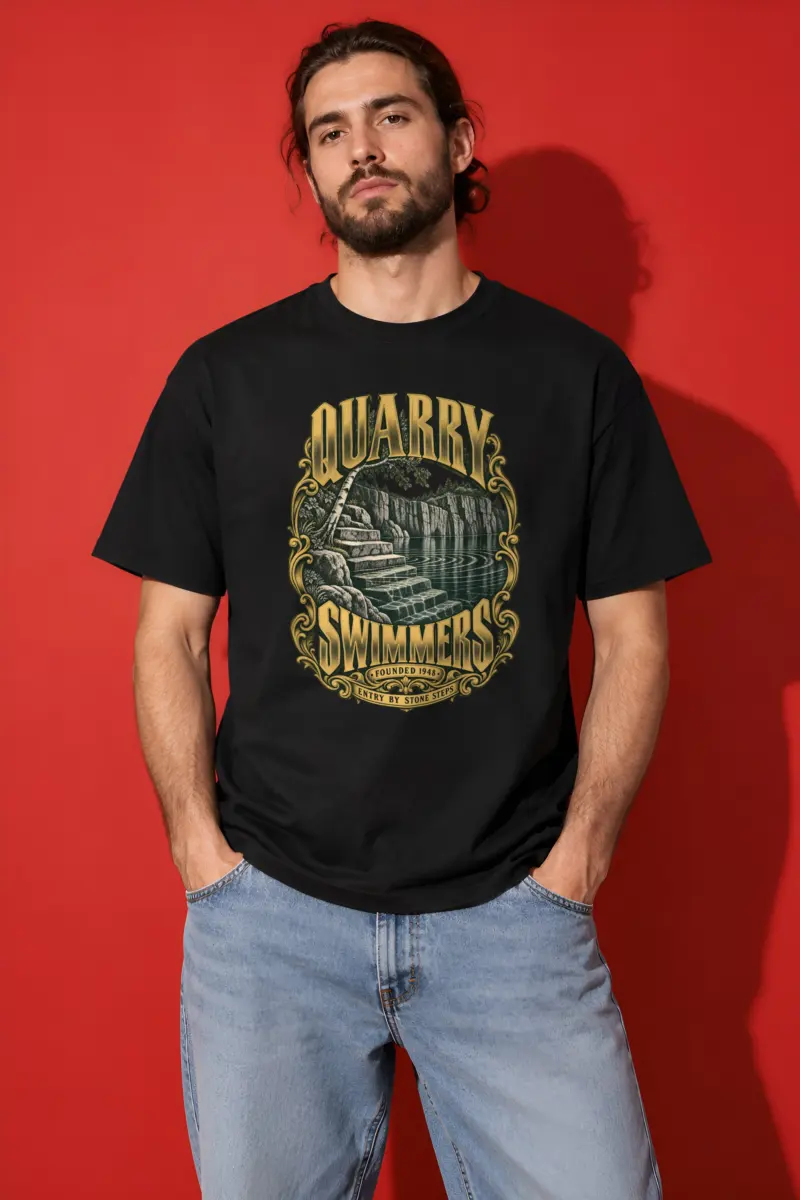 "Quarry Swimmers" Heavyweight Unisex Crewneck T-shirt