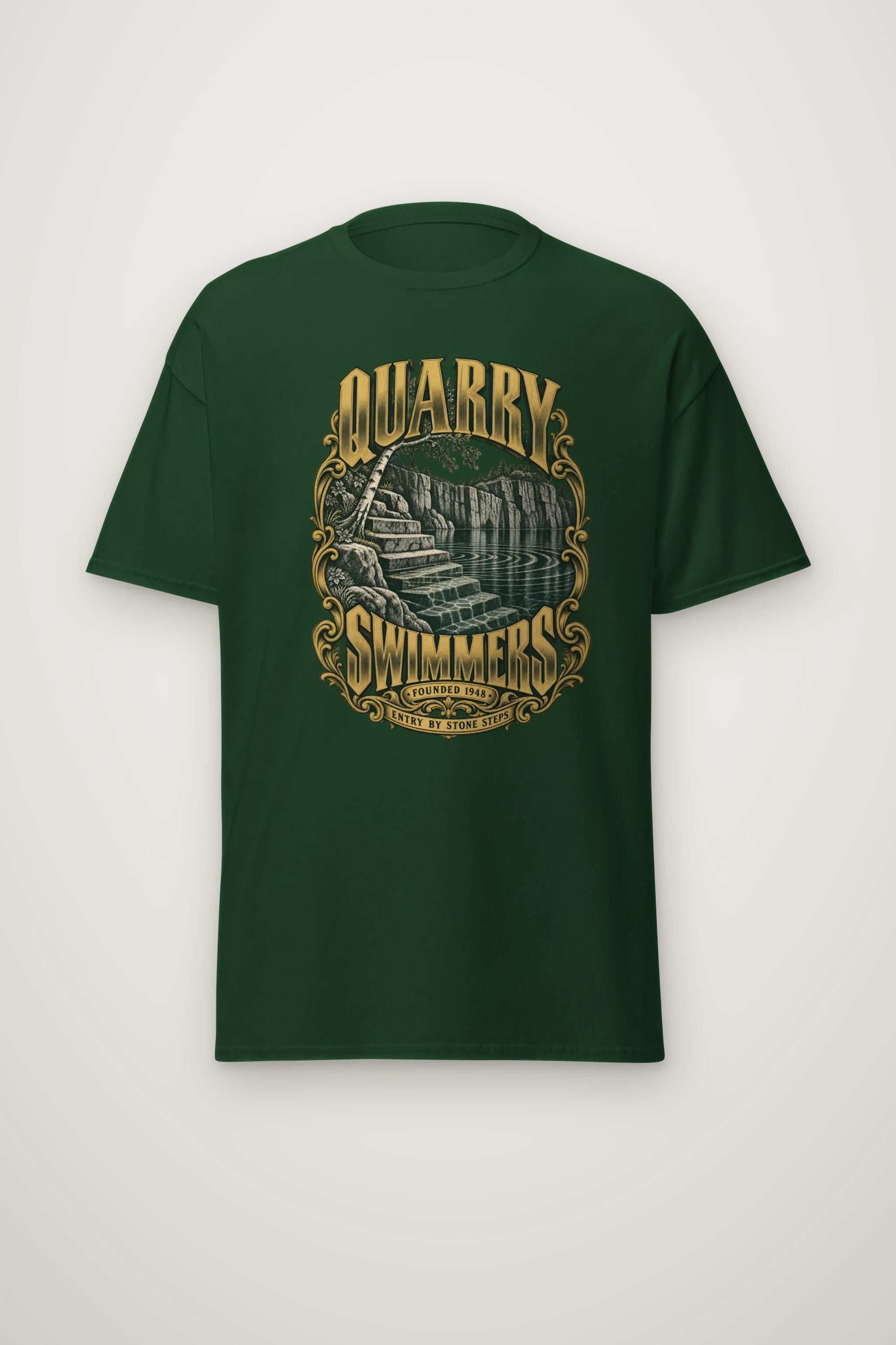 "Quarry Swimmers" Heavyweight Unisex Crewneck T-shirt