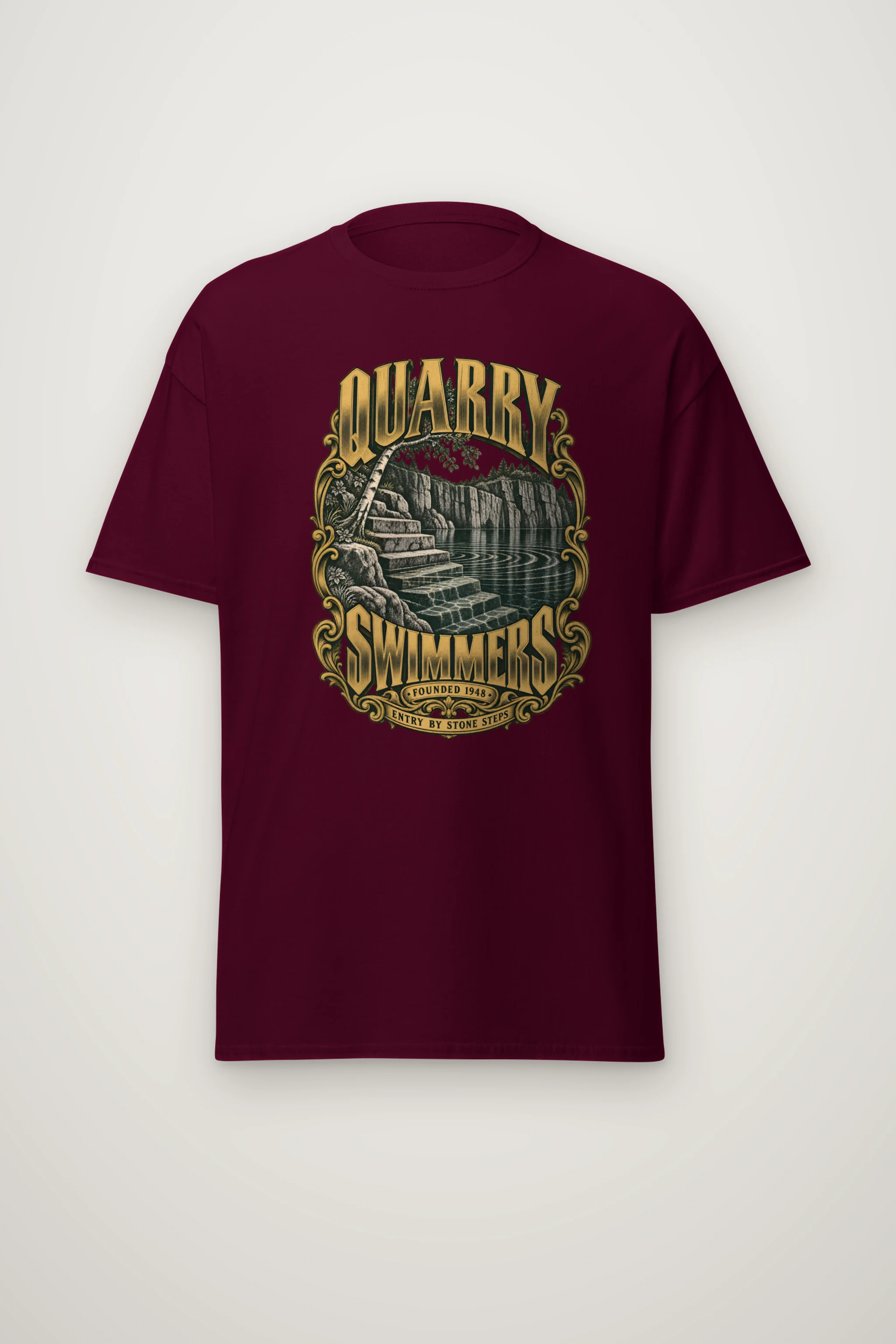 "Quarry Swimmers" Heavyweight Unisex Crewneck T-shirt