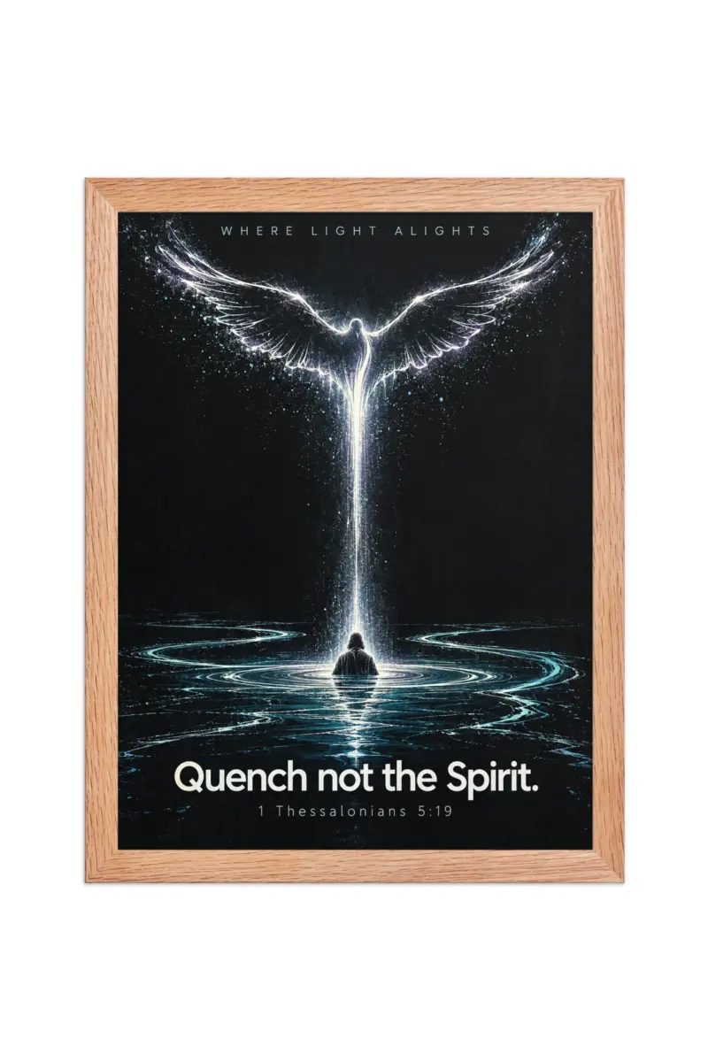 “Quench Not the Spirit” Premium Wooden Framed Poster