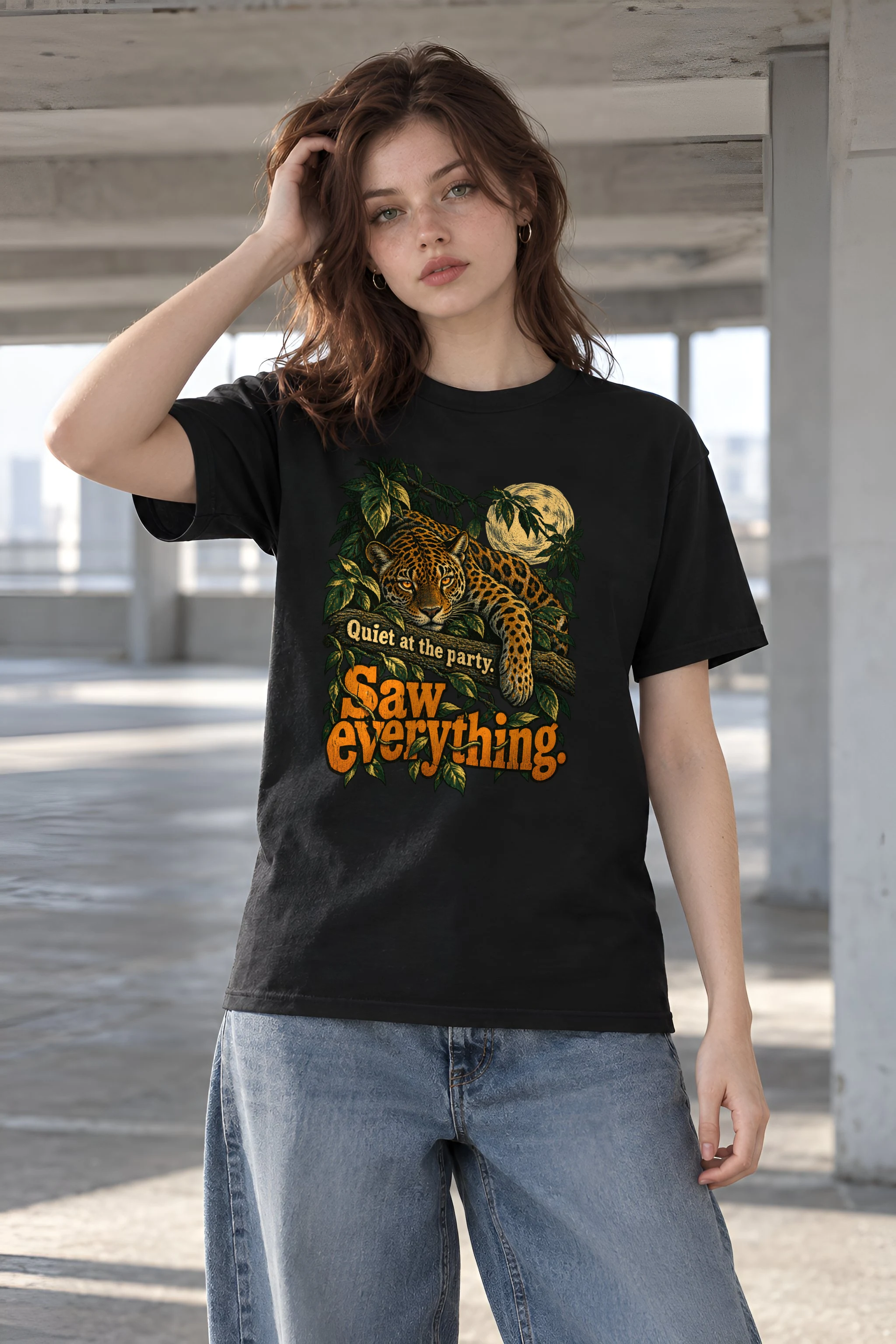 "Quiet At The Party" Heavyweight Unisex Crewneck T-shirt