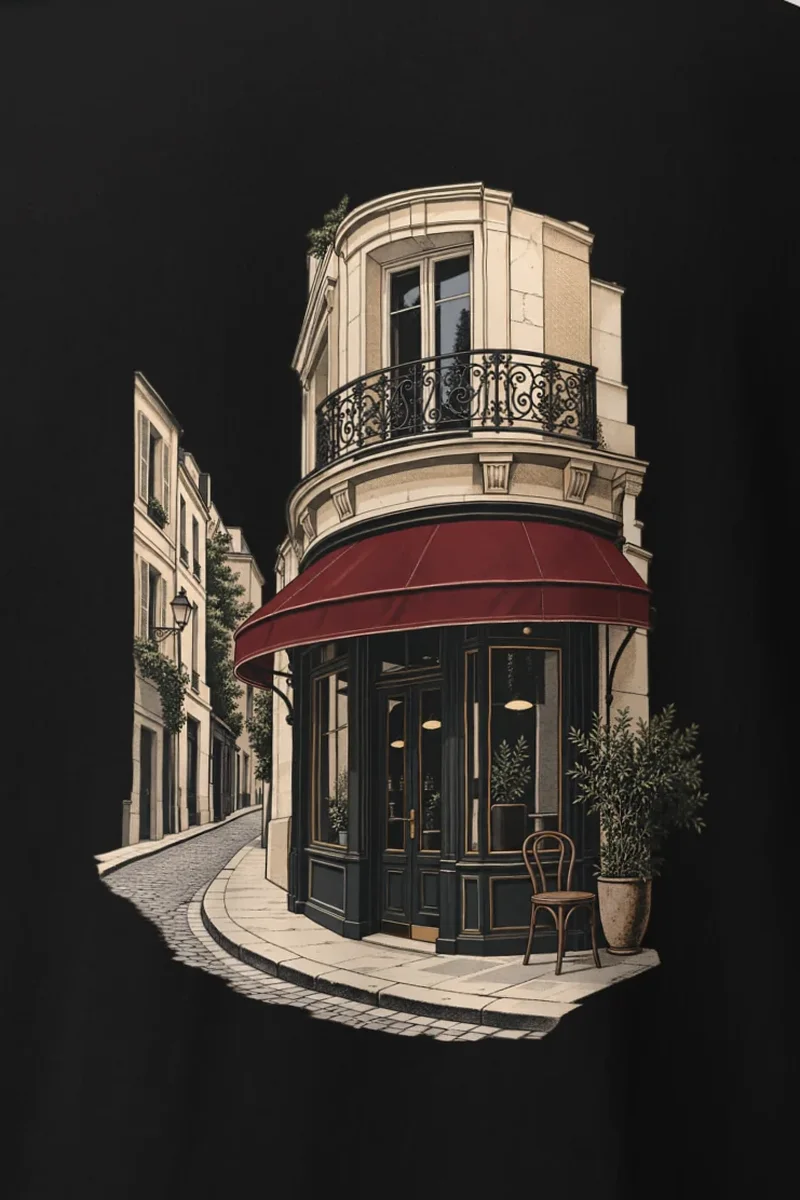 "Quiet Corner Café" Heavyweight Unisex Crewneck T-shirt