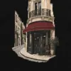 "Quiet Corner Café" Unisex Longsleeve T-shirt