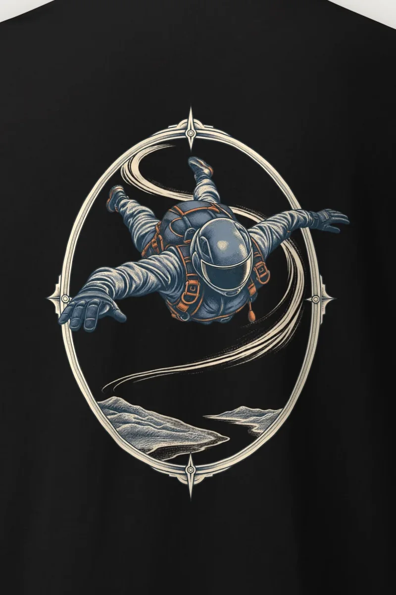 "Quiet Descent" Heavyweight Unisex Crewneck T-shirt
