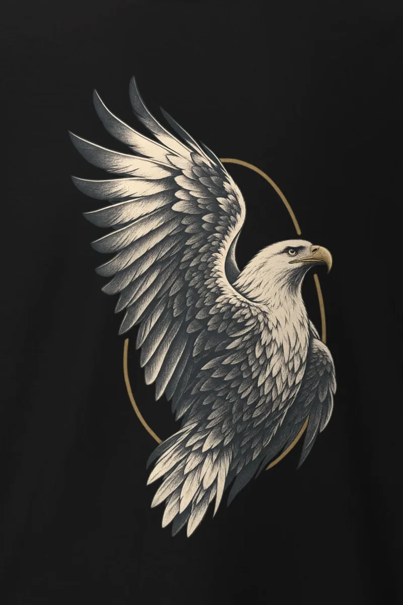"Quiet Eagle Ascent" Heavyweight Unisex Crewneck T-shirt