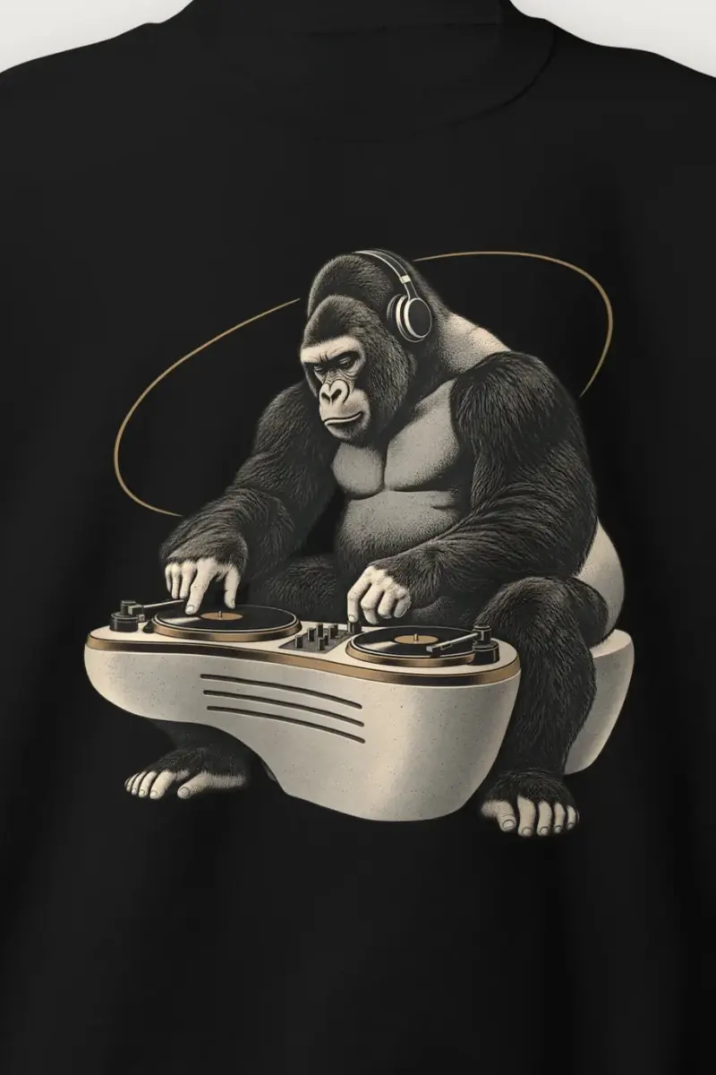 "Quiet Frequency Gorilla" Heavy Blend Unisex Crewneck Sweatshirt