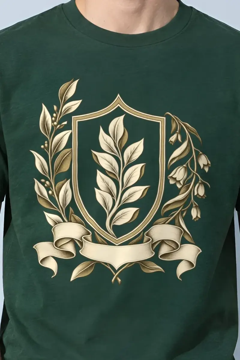 "Quiet Laurel" Heavyweight Unisex Crewneck T-shirt