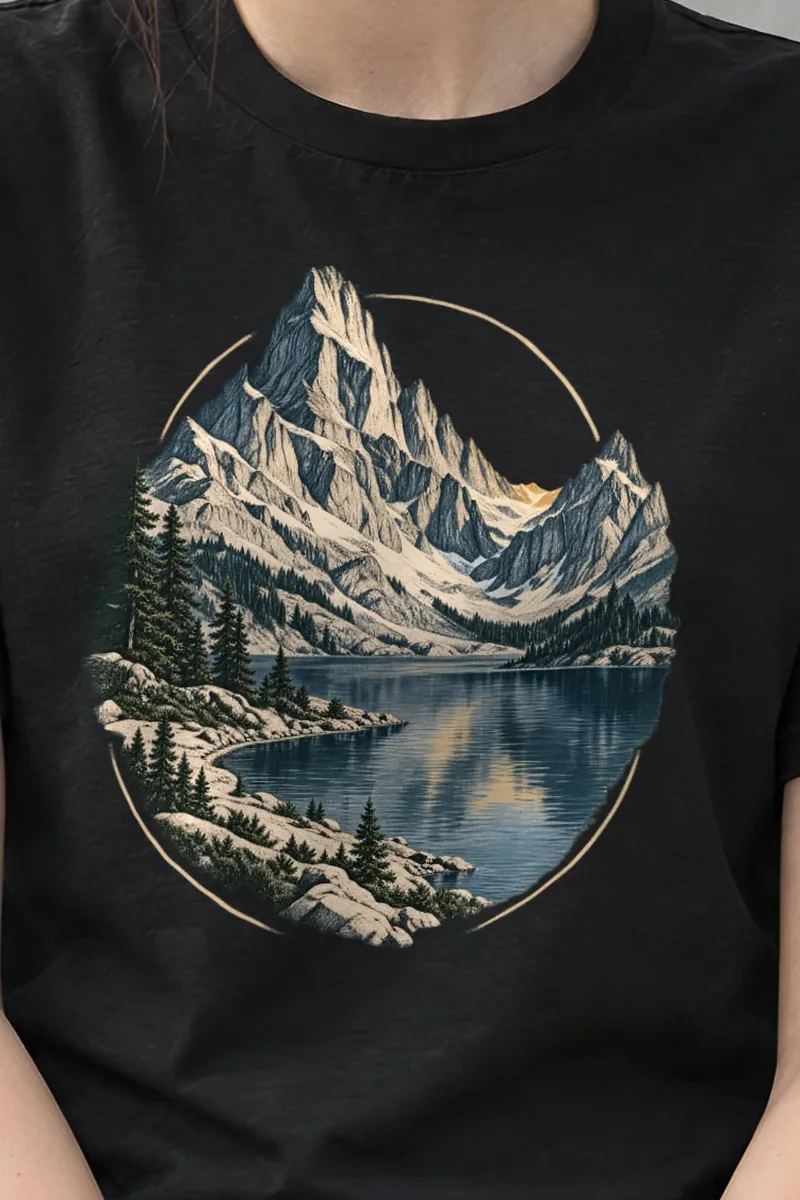 "Quiet Passage" Heavyweight Unisex Crewneck T-shirt - the graphic up close