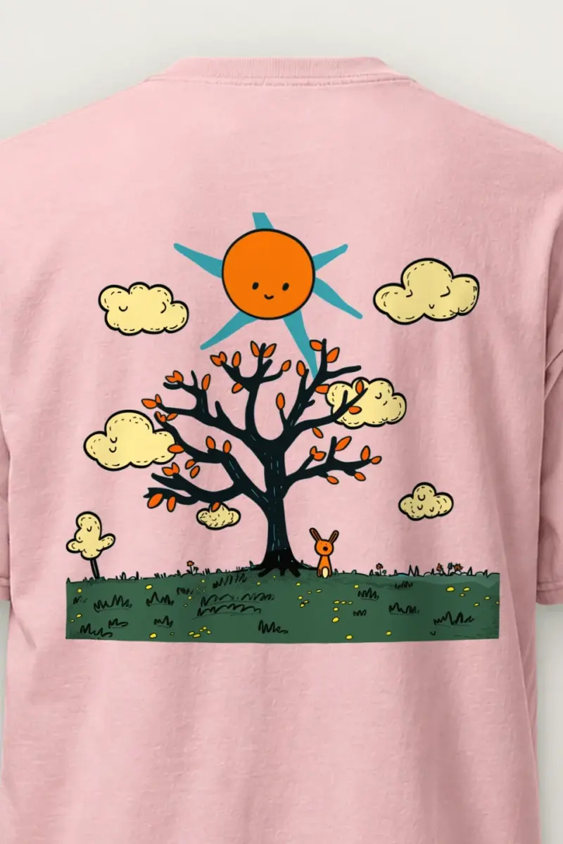 "Rabbit Tree Daydream" Heavyweight Unisex Crewneck T-shirt