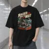 "Raced Here to Wait" Men's Oversized Heavyweight Crewneck T-Shirt