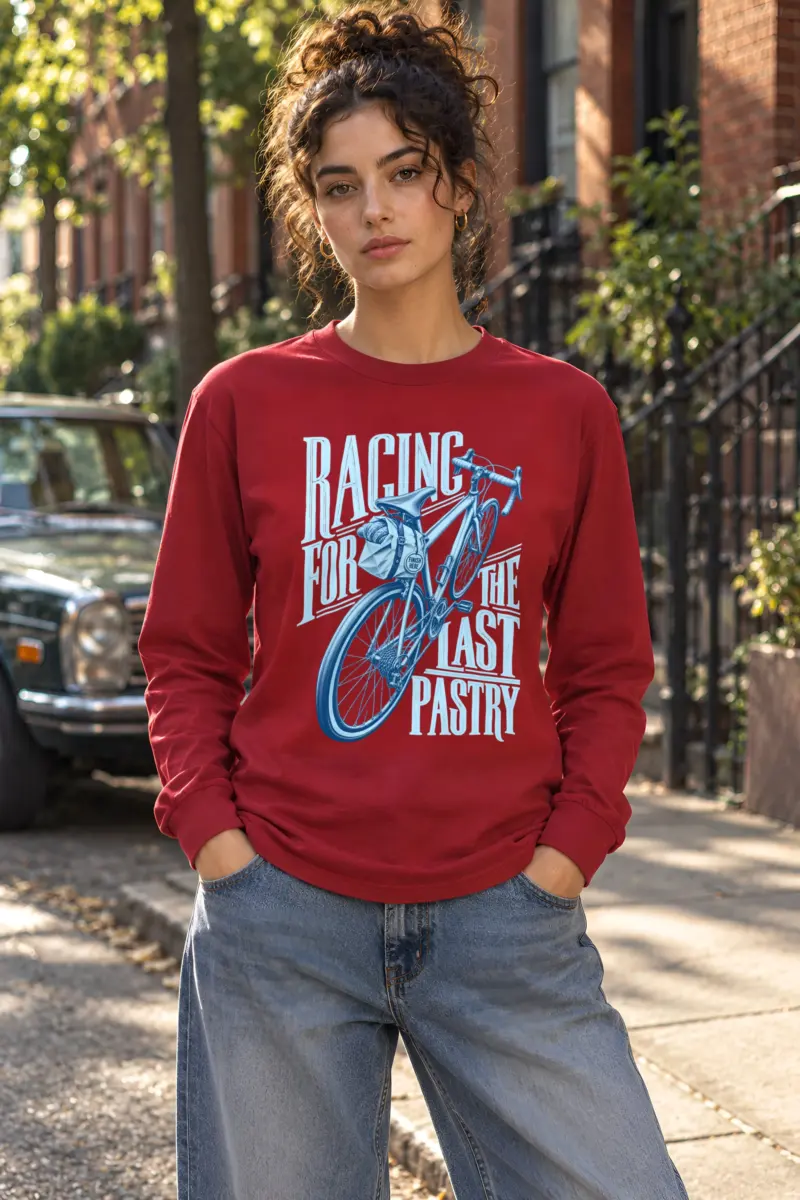 "Racing For The Last Pastry" Unisex Longsleeve T-shirt