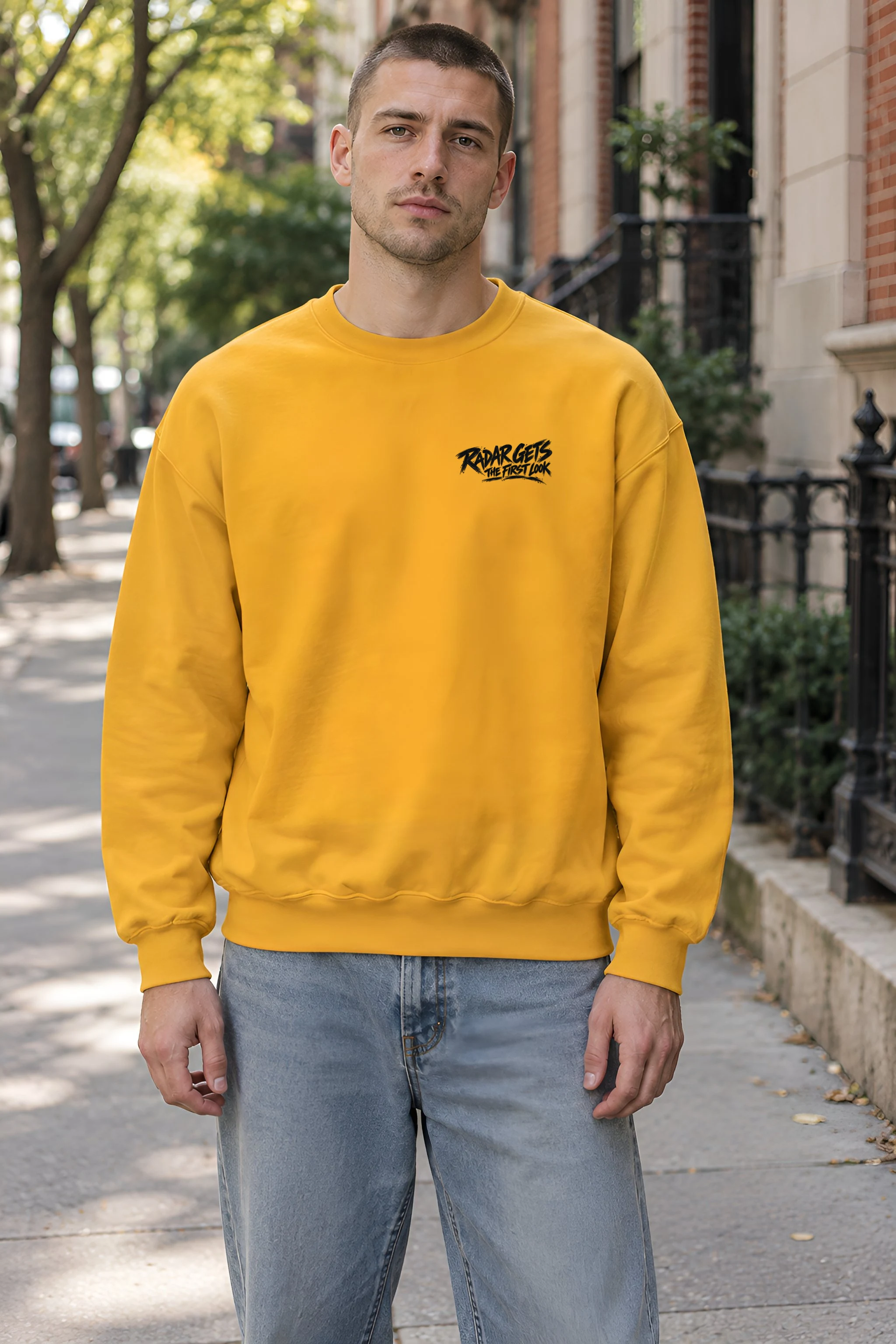 "Radar Gets the First Look" Heavy Blend Unisex Crewneck Sweatshirt