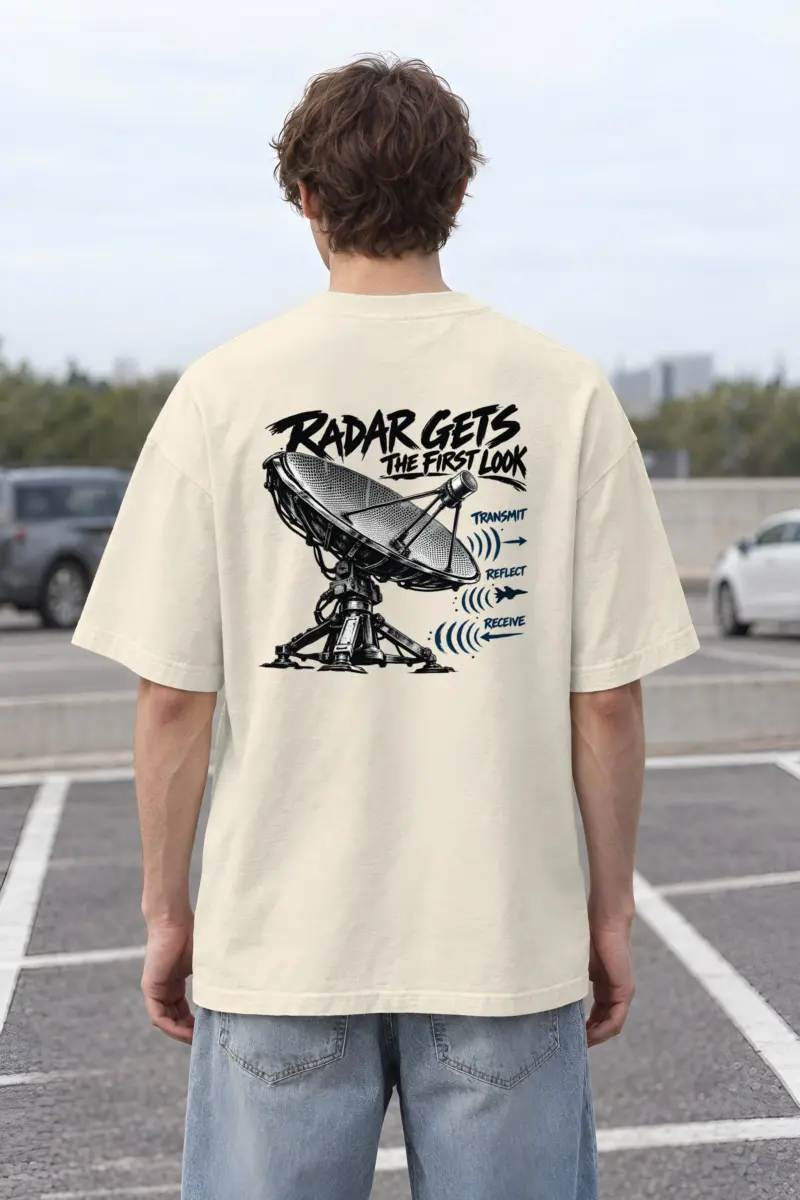 "Radar Gets the First Look" Unisex Oversized Heavyweight Crewneck T-Shirt