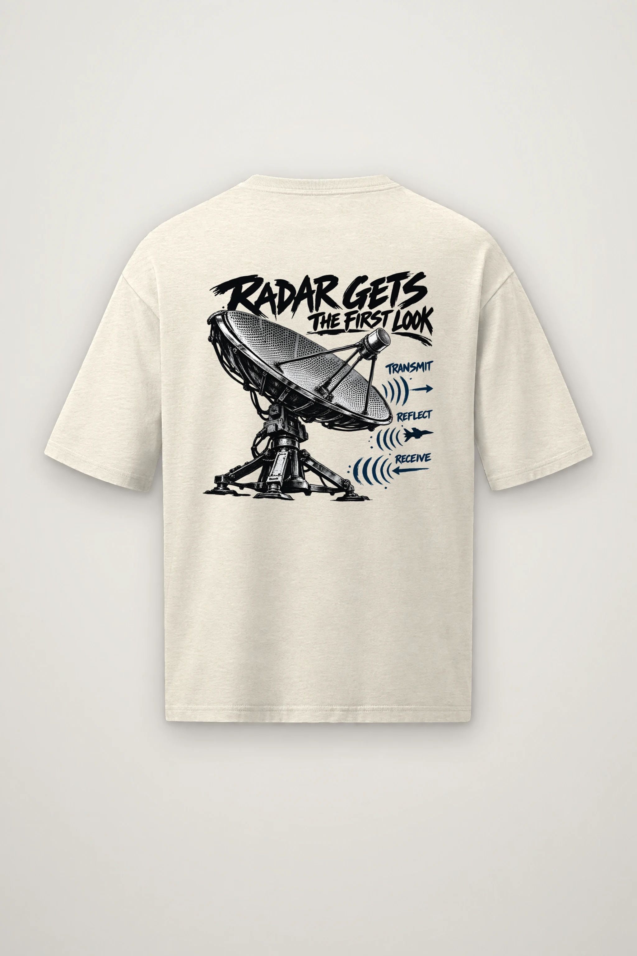 "Radar Gets the First Look" Men's Oversized Heavyweight Crewneck T-Shirt