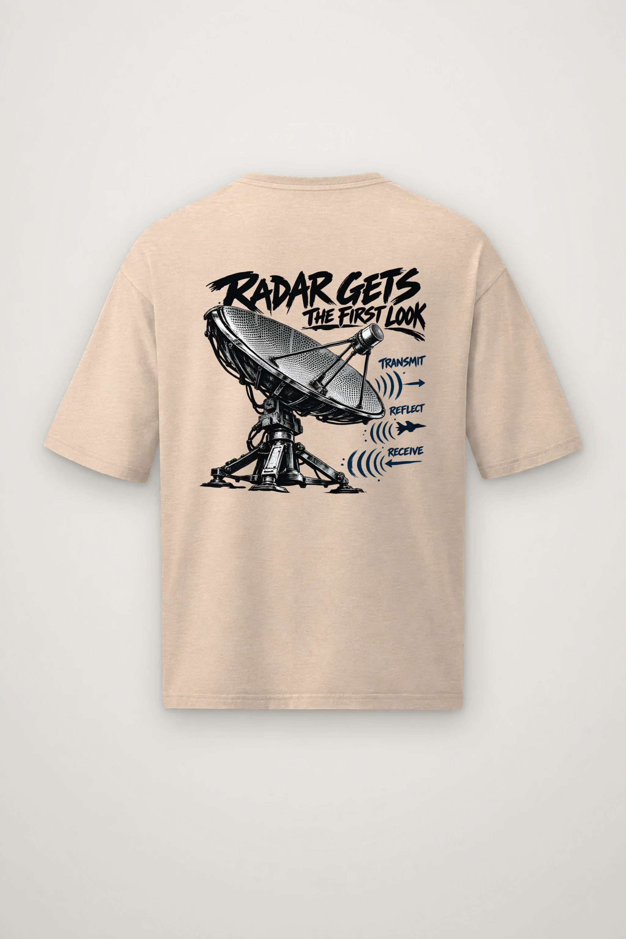 "Radar Gets the First Look" Men's Oversized Heavyweight Crewneck T-Shirt