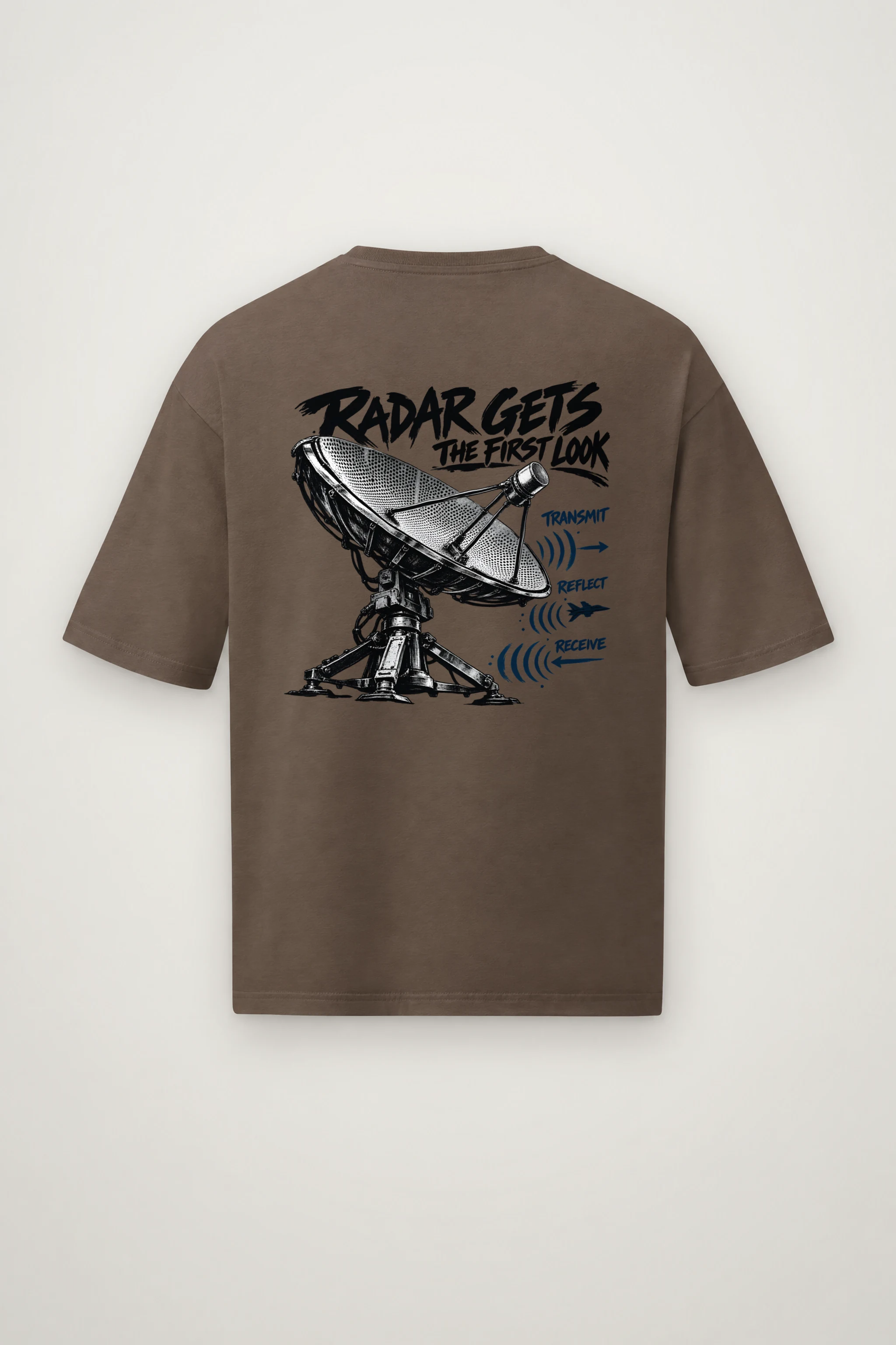 "Radar Gets the First Look" Men's Oversized Heavyweight Crewneck T-Shirt