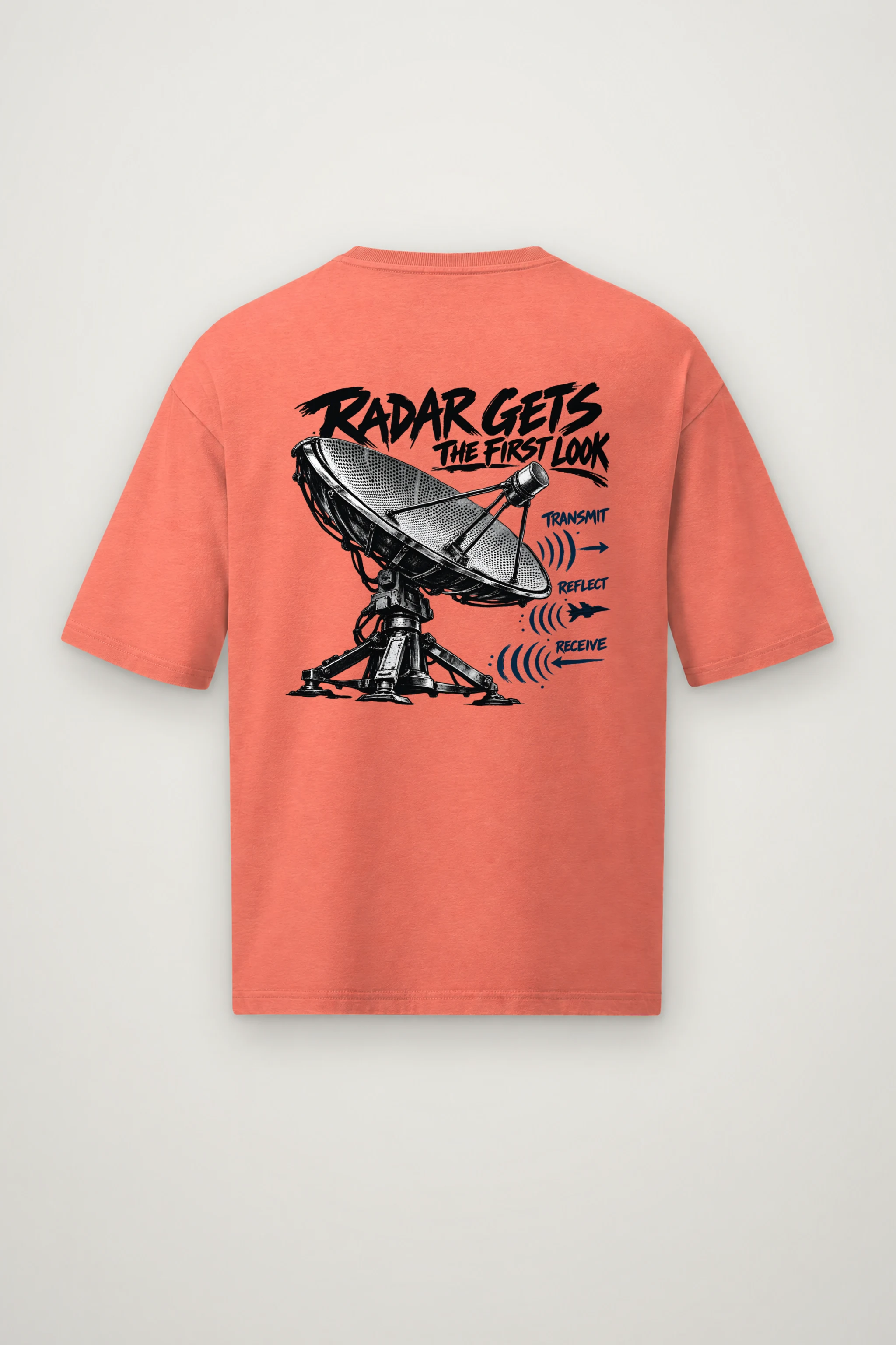 "Radar Gets the First Look" Men's Oversized Heavyweight Crewneck T-Shirt