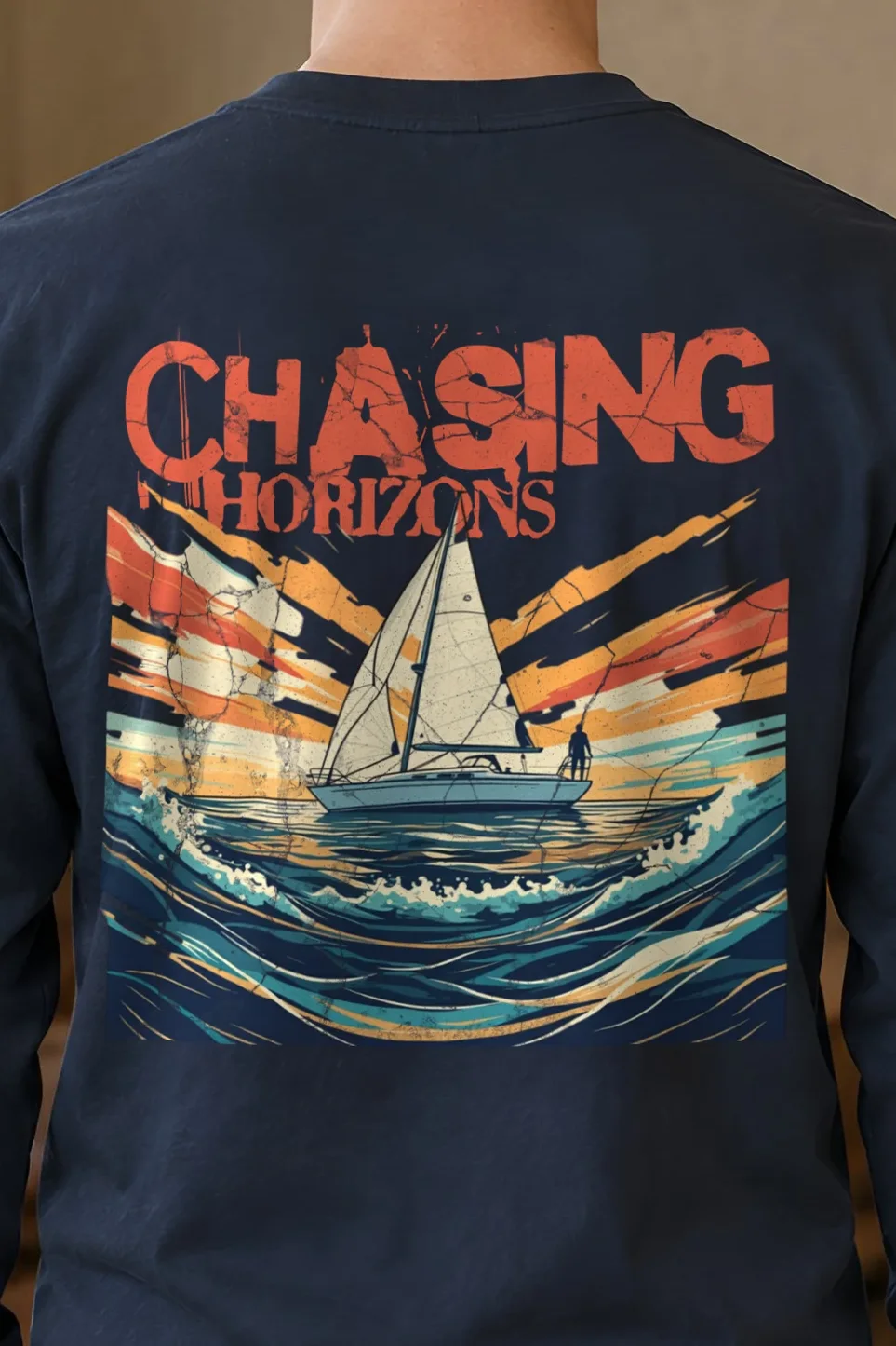 "Radiant Passage" Unisex Longsleeve T-shirt - the graphic up close