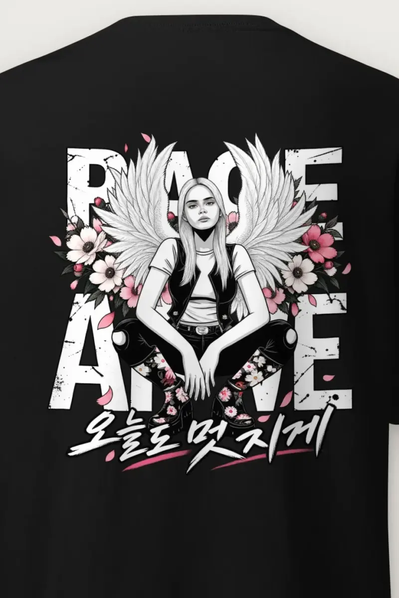 "Rage Alive" Heavyweight Unisex Crewneck T-shirt - the graphic up close
