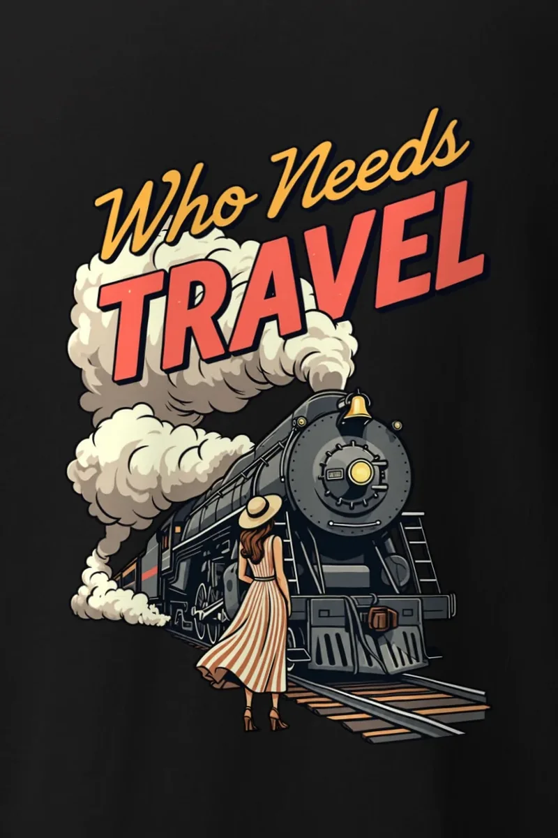 "Railway Reverie" Heavyweight Unisex Crewneck T-shirt