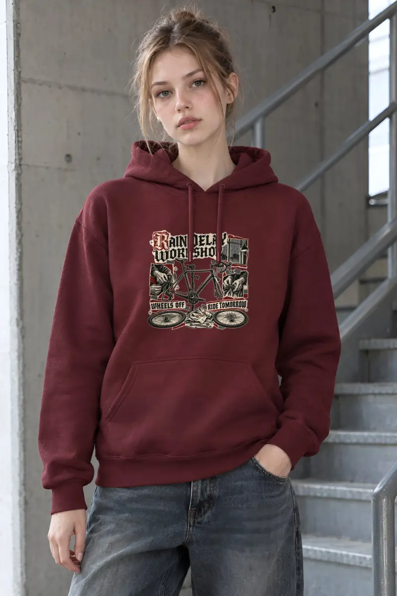 "RAIN DELAY WORKSHOP" Heavy Blend Unisex Pullover Hoodie