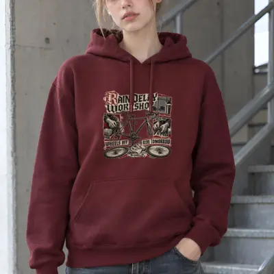 "RAIN DELAY WORKSHOP" Heavy Blend Unisex Pullover Hoodie