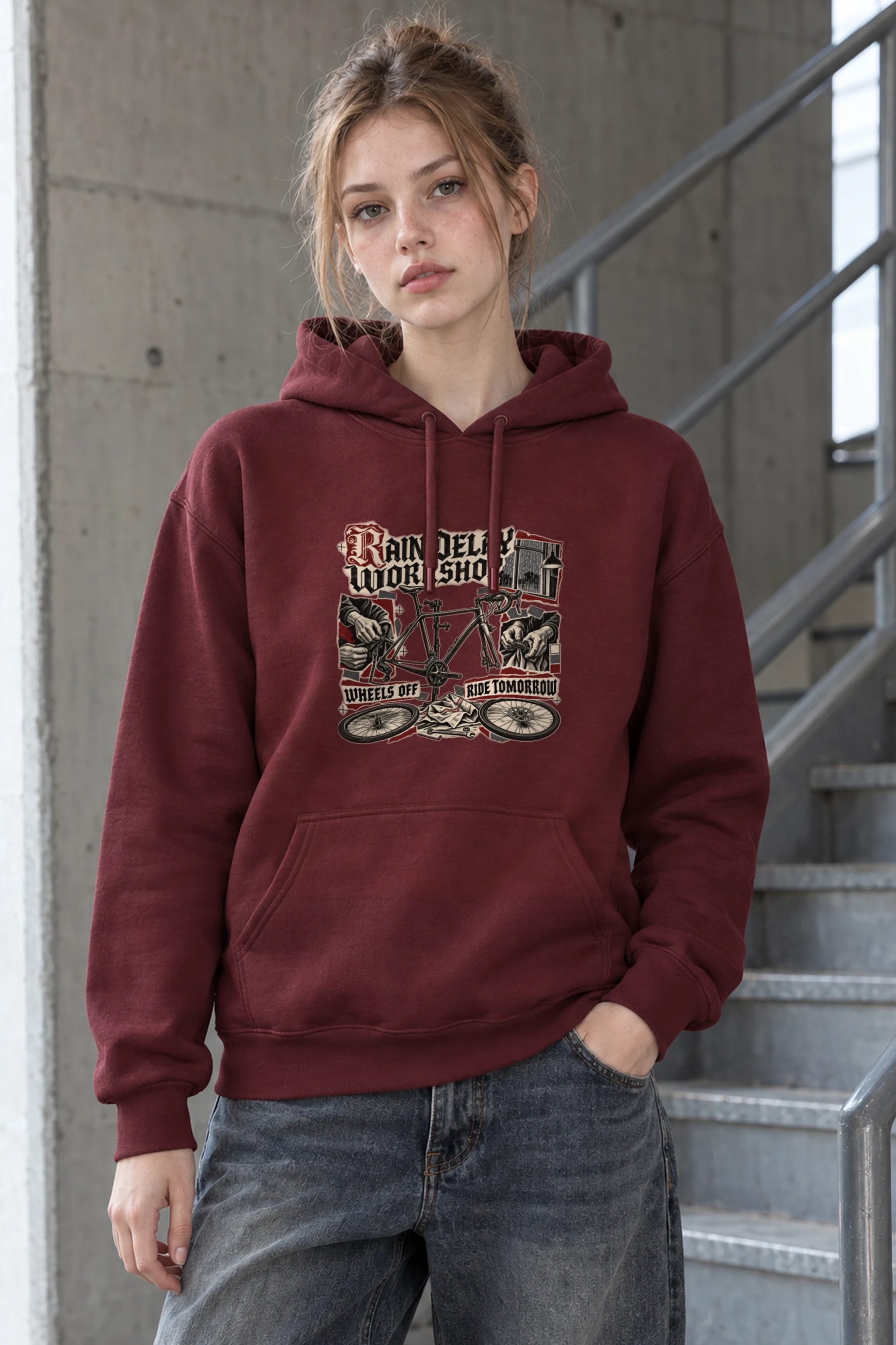 "RAIN DELAY WORKSHOP" Heavy Blend Unisex Pullover Hoodie