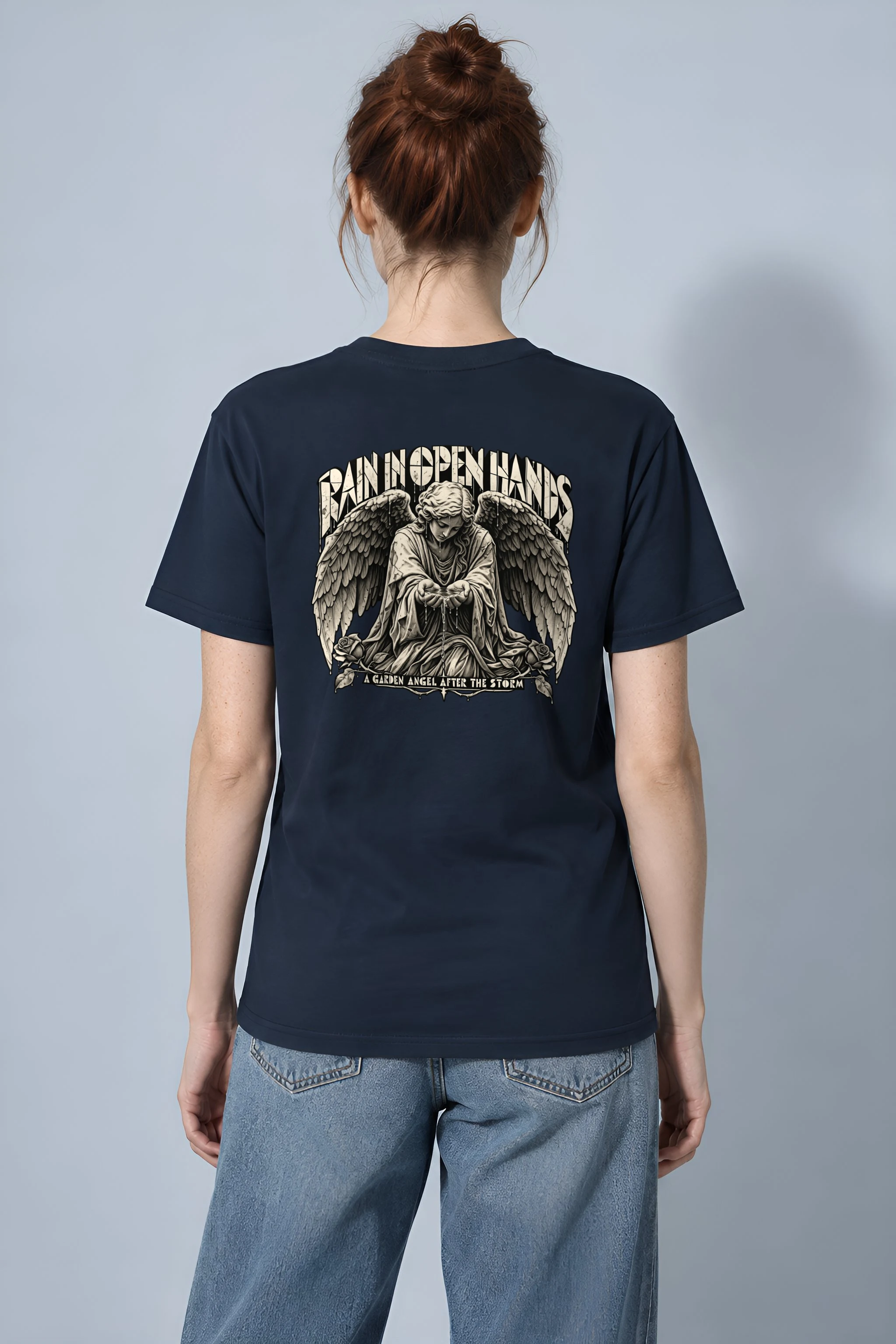 "Rain in Open Hands" Heavyweight Unisex Crewneck T-shirt