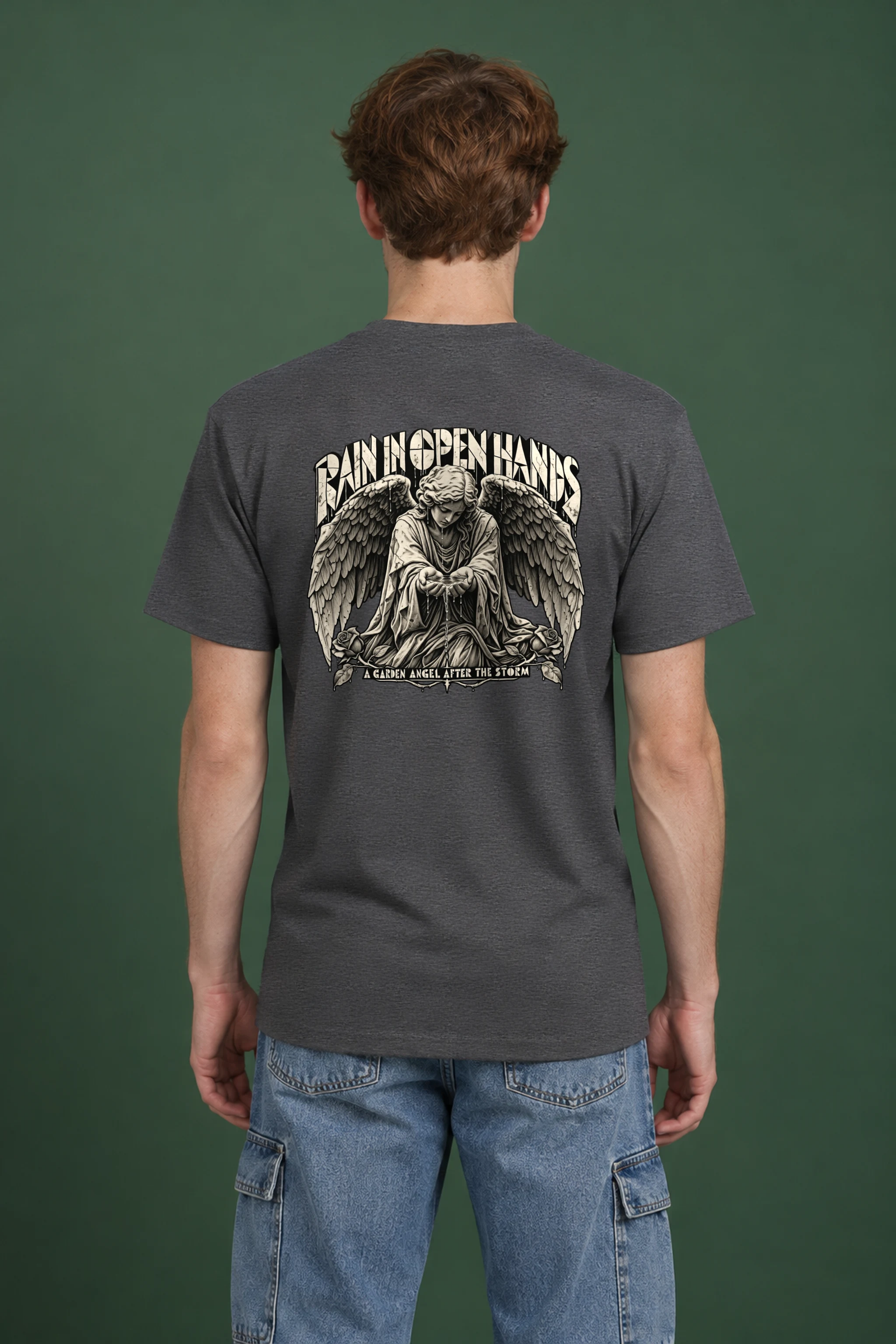 "Rain in Open Hands" Heavyweight Unisex Crewneck T-shirt