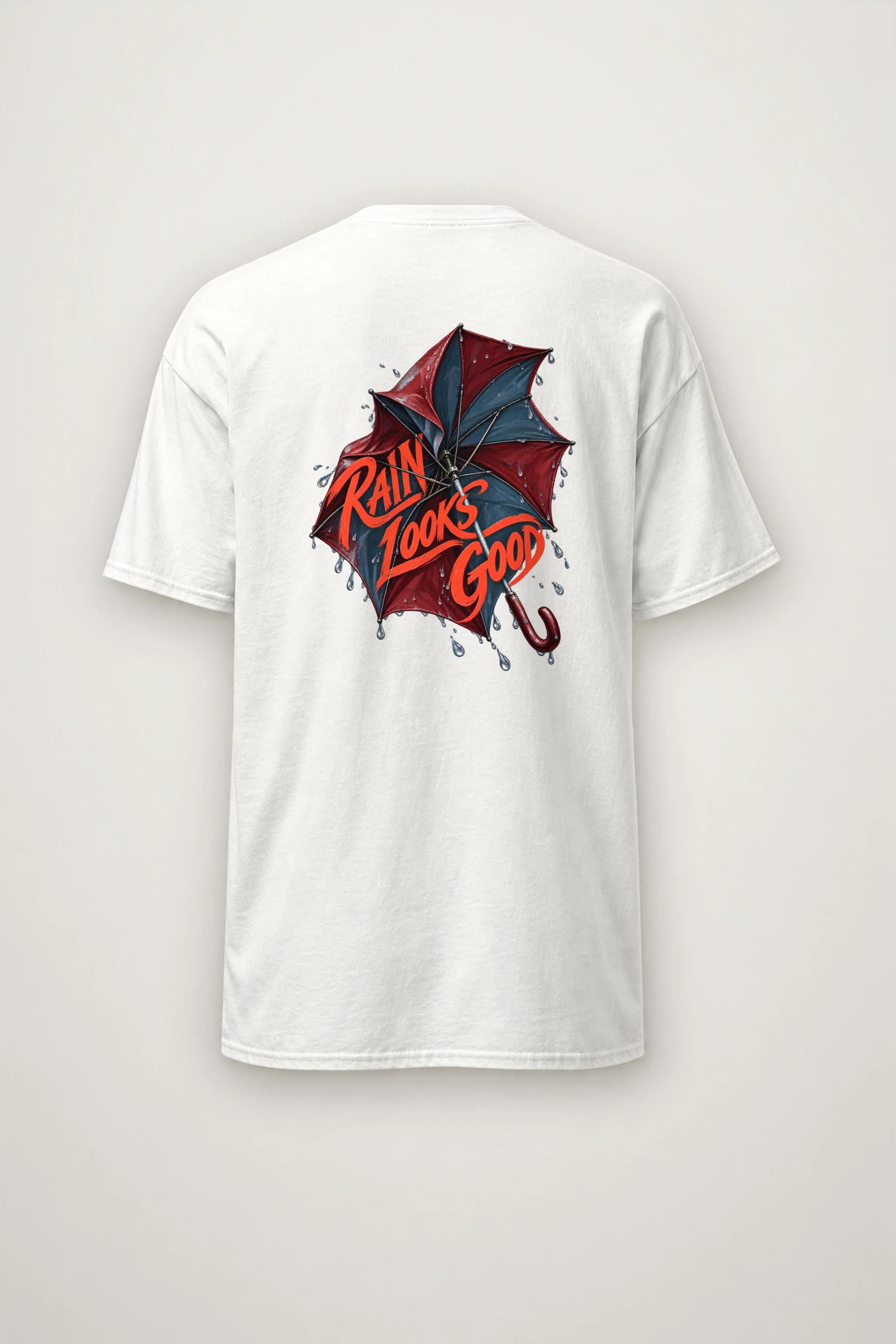"Rain Looks Good" Heavyweight Unisex Crewneck T-shirt
