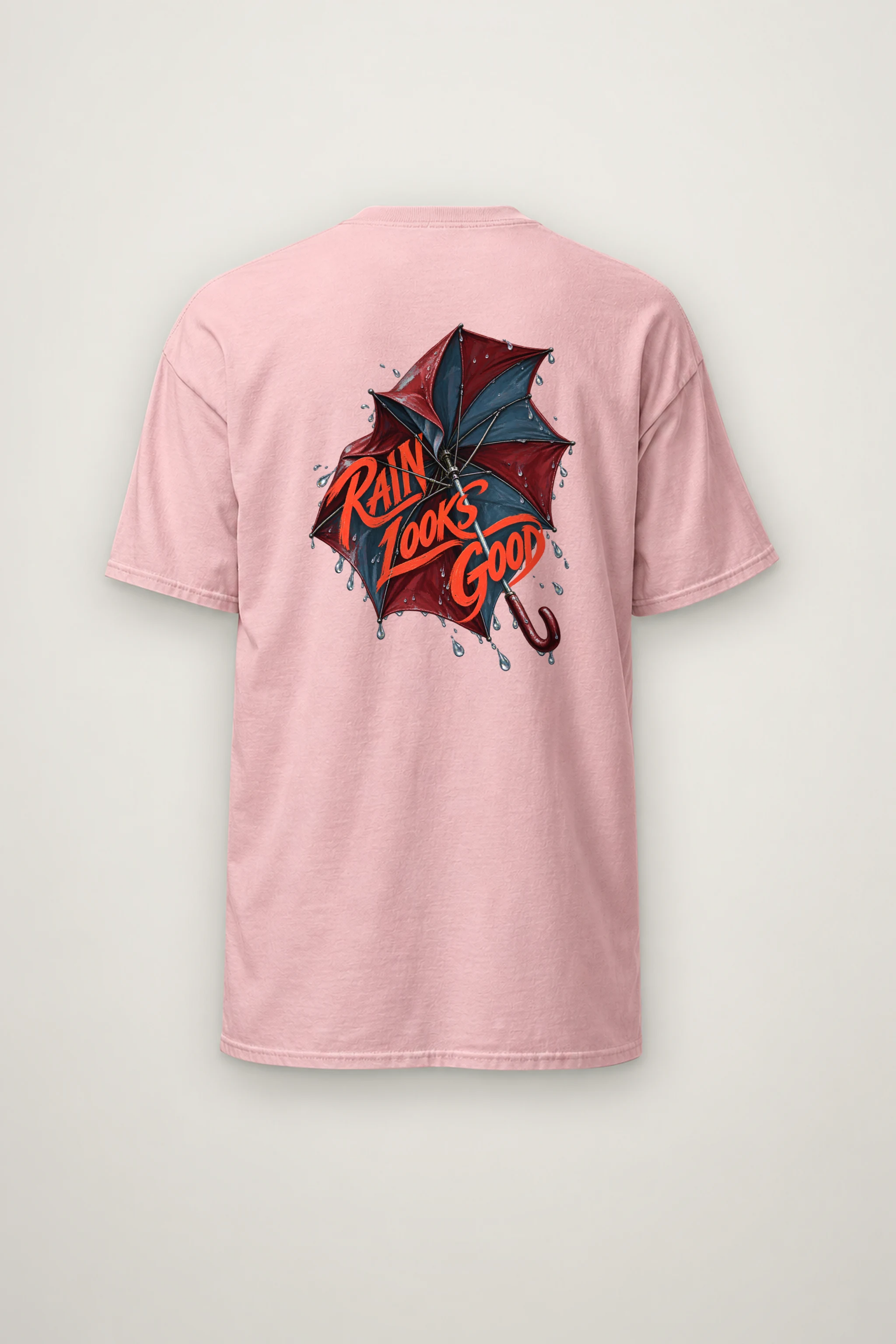 "Rain Looks Good" Heavyweight Unisex Crewneck T-shirt