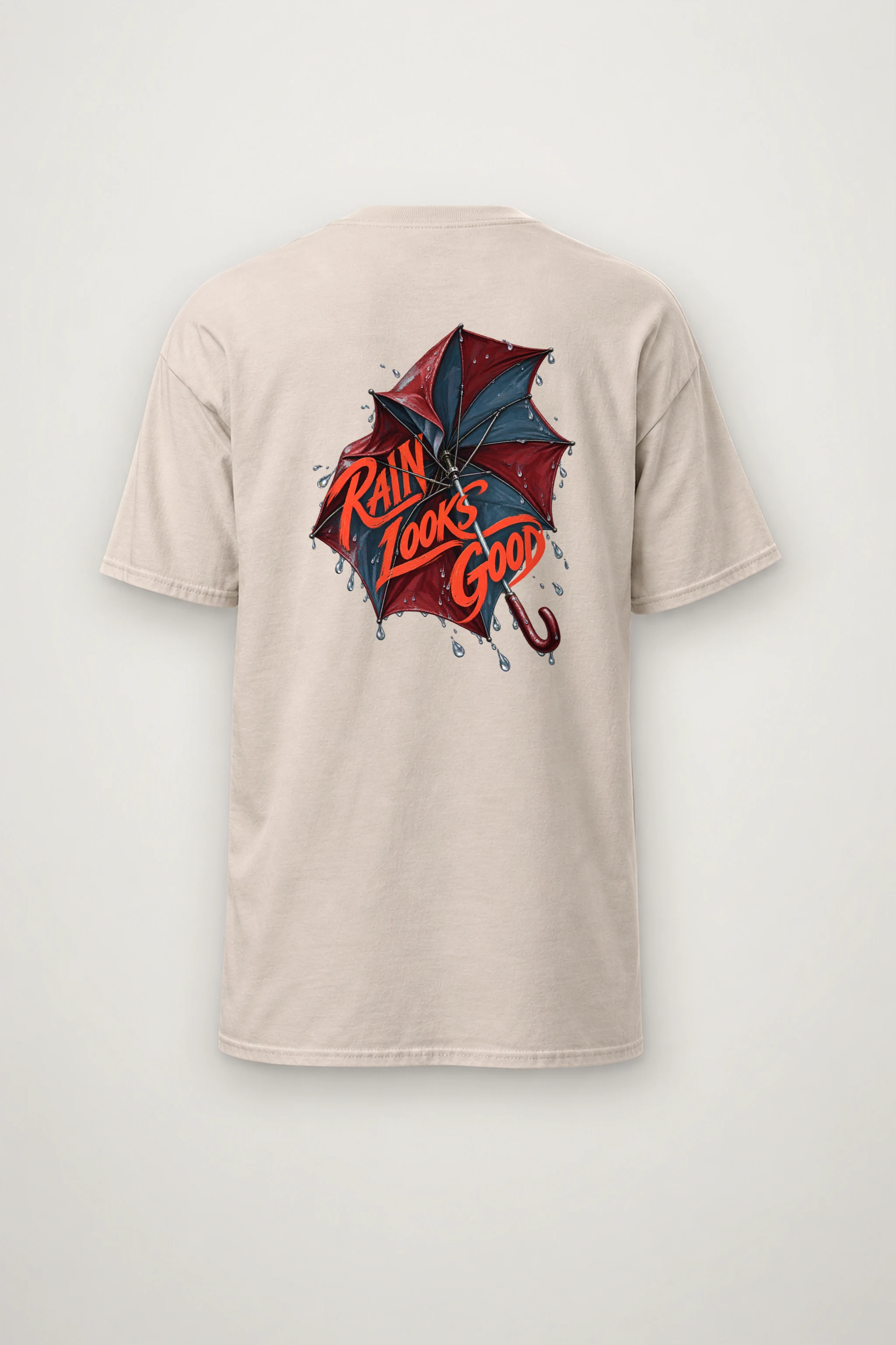 "Rain Looks Good" Heavyweight Unisex Crewneck T-shirt
