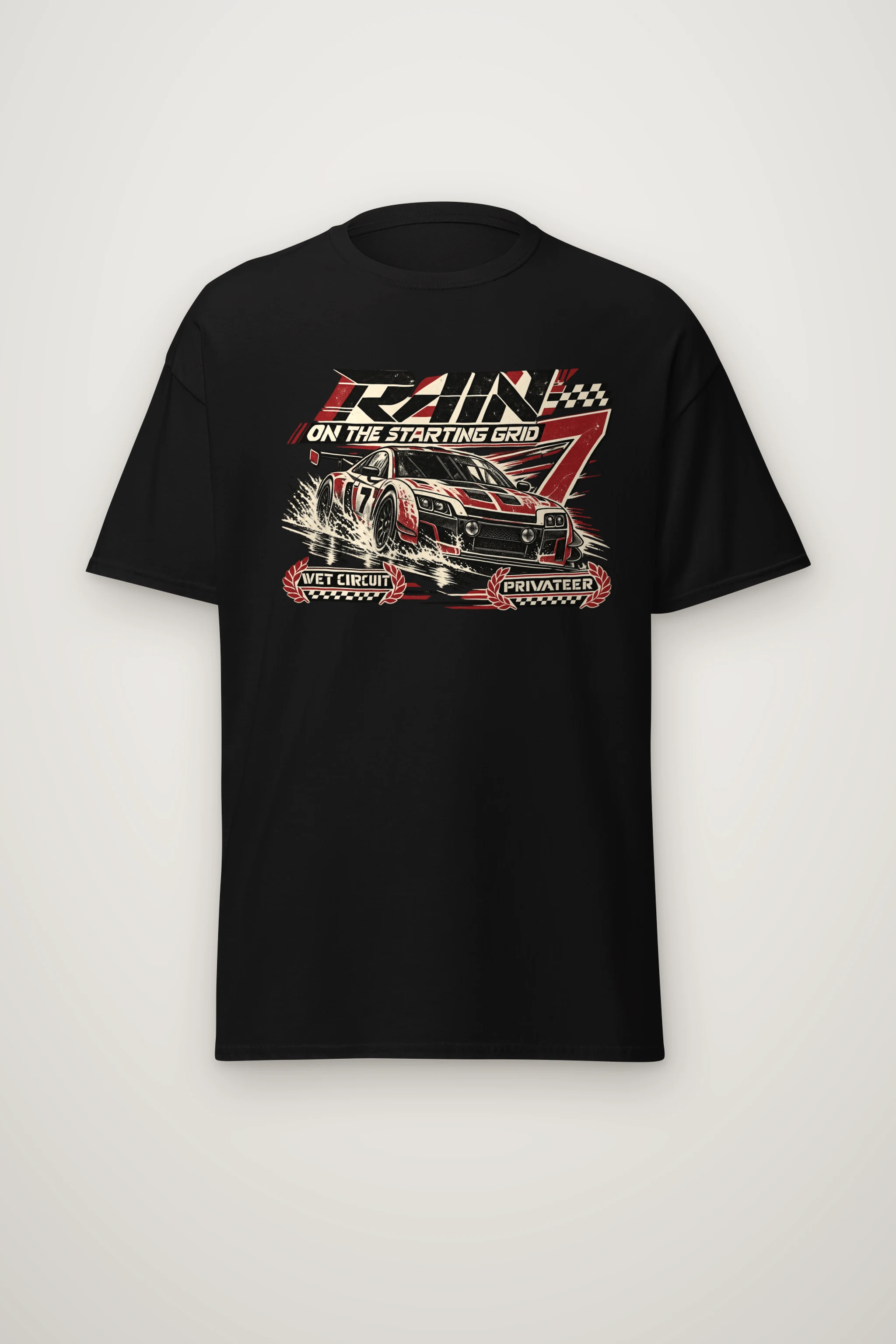 "Rain on the Starting Grid" Heavyweight Unisex Crewneck T-shirt