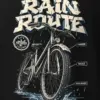"Rain Route City Cycling" Heavyweight Unisex Crewneck T-shirt