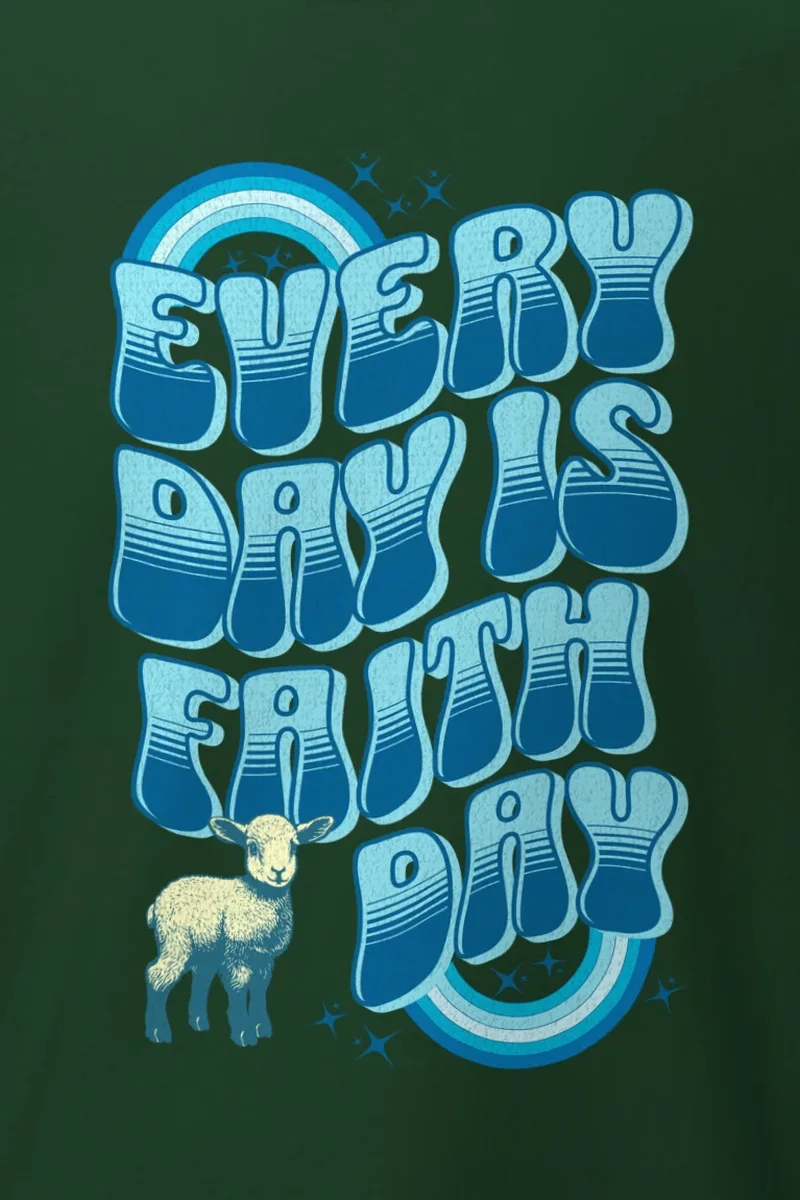 "Rainbow Lamb Stars" Heavyweight Unisex Crewneck T-shirt