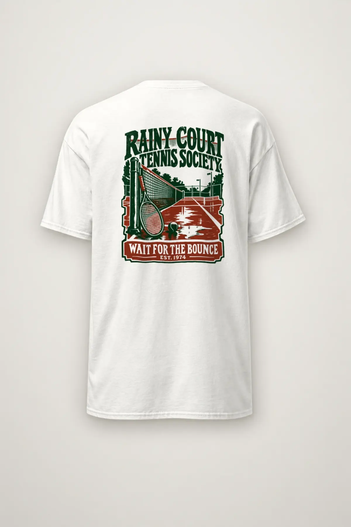 "Rainy Court Tennis Society" Heavyweight Unisex Crewneck T-shirt