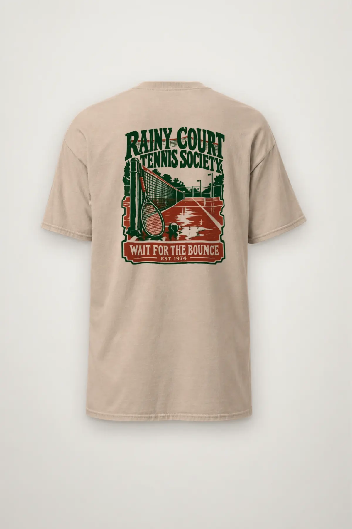 "Rainy Court Tennis Society" Heavyweight Unisex Crewneck T-shirt