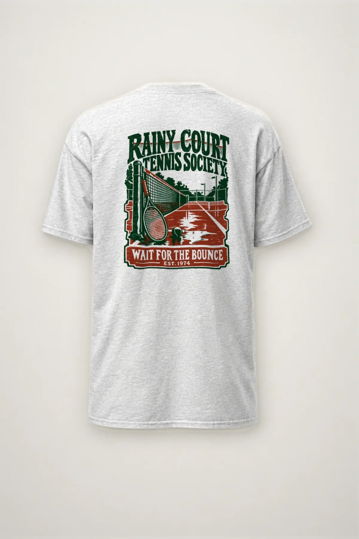 "Rainy Court Tennis Society" Heavyweight Unisex Crewneck T-shirt