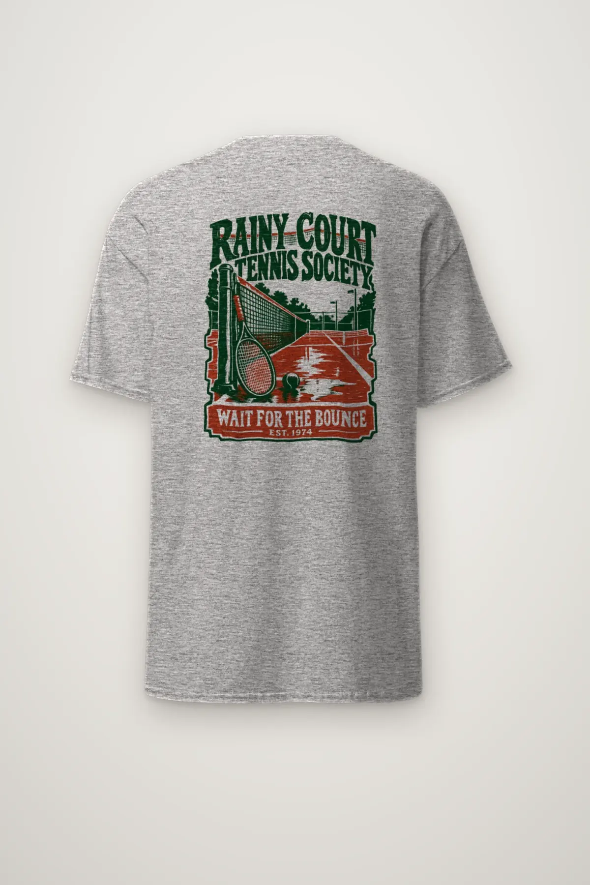 "Rainy Court Tennis Society" Heavyweight Unisex Crewneck T-shirt