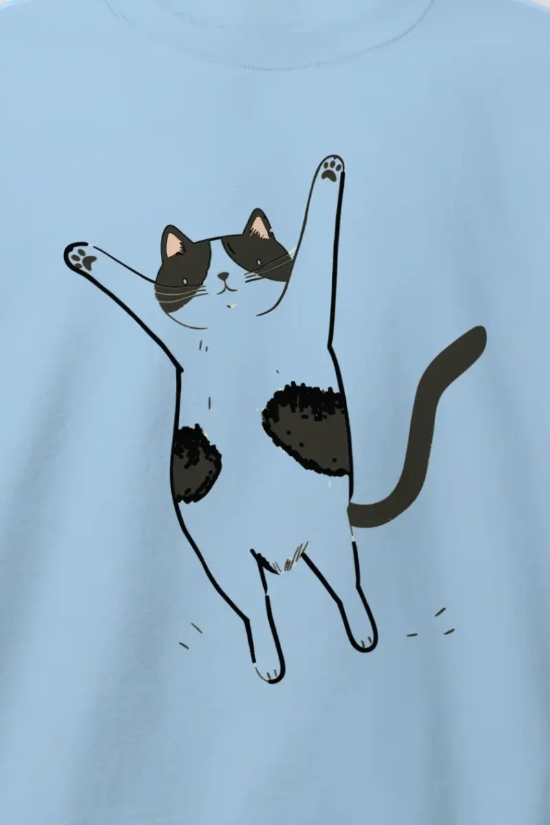 "Raised Paws Cat" Heavy Blend Unisex Crewneck Sweatshirt
