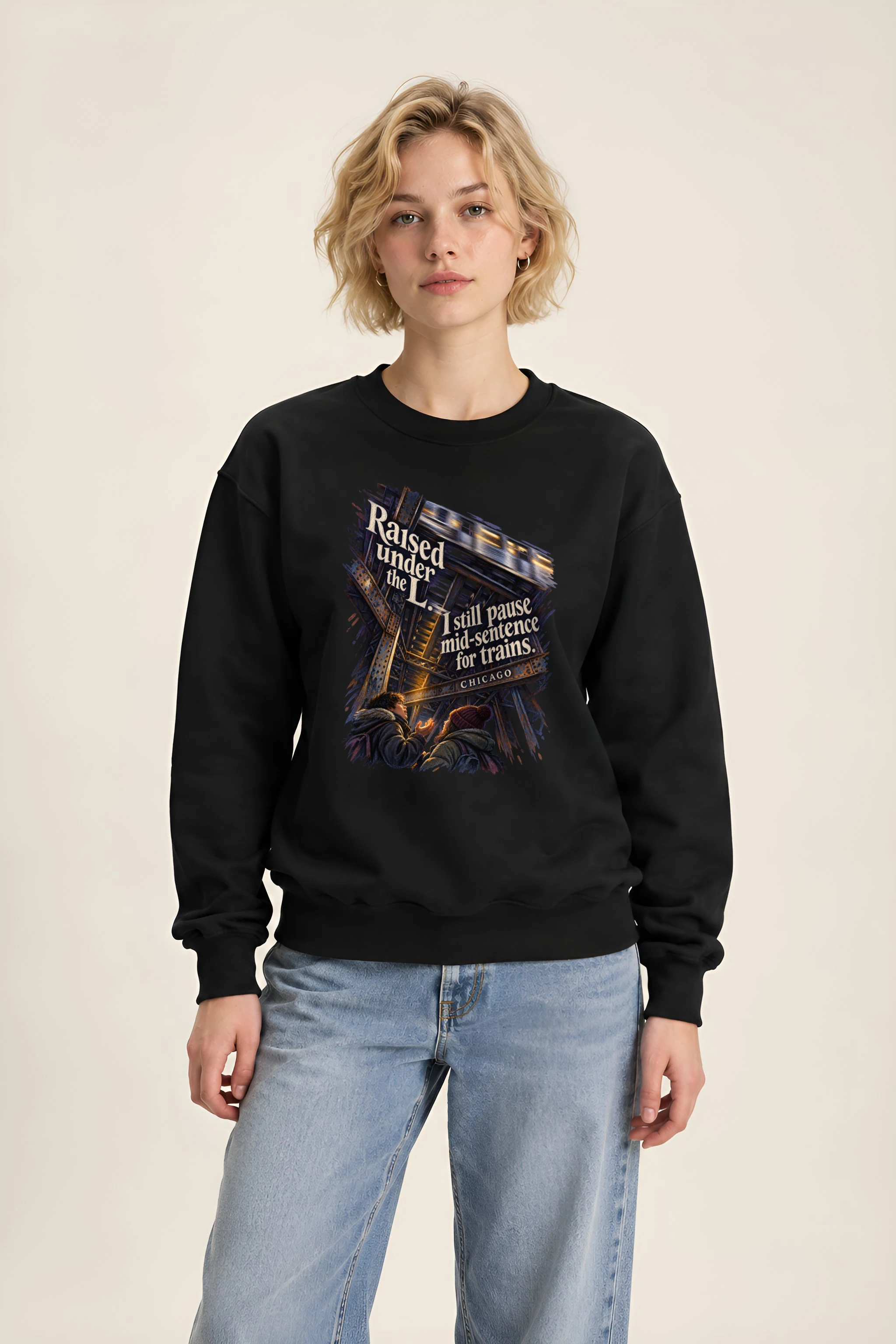 "Raised Under the L" Unisex Crewneck Sweatshirt