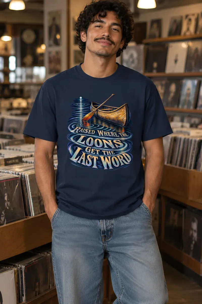 "Raised Where the Loons" Heavyweight Unisex Crewneck T-shirt