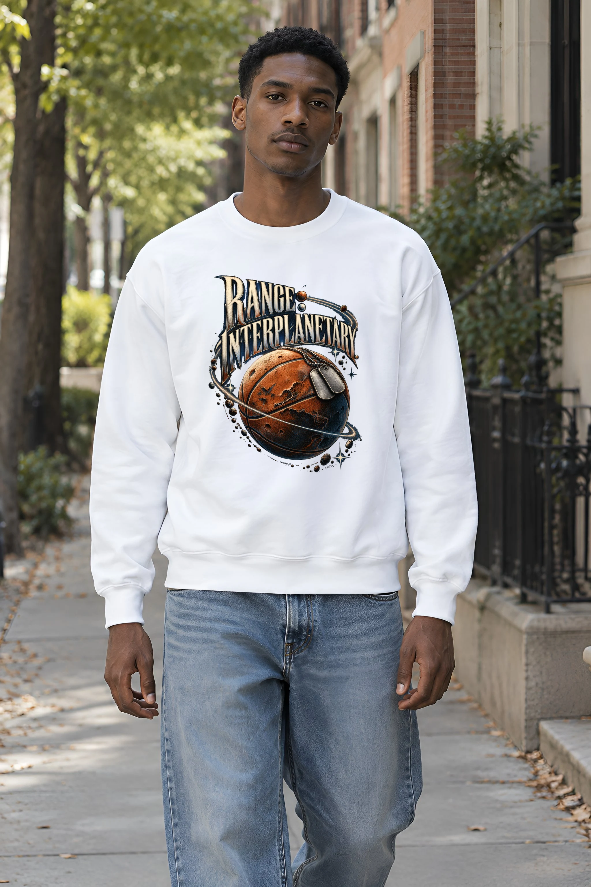 "Range Interplanetary" Heavy Blend Unisex Crewneck Sweatshirt