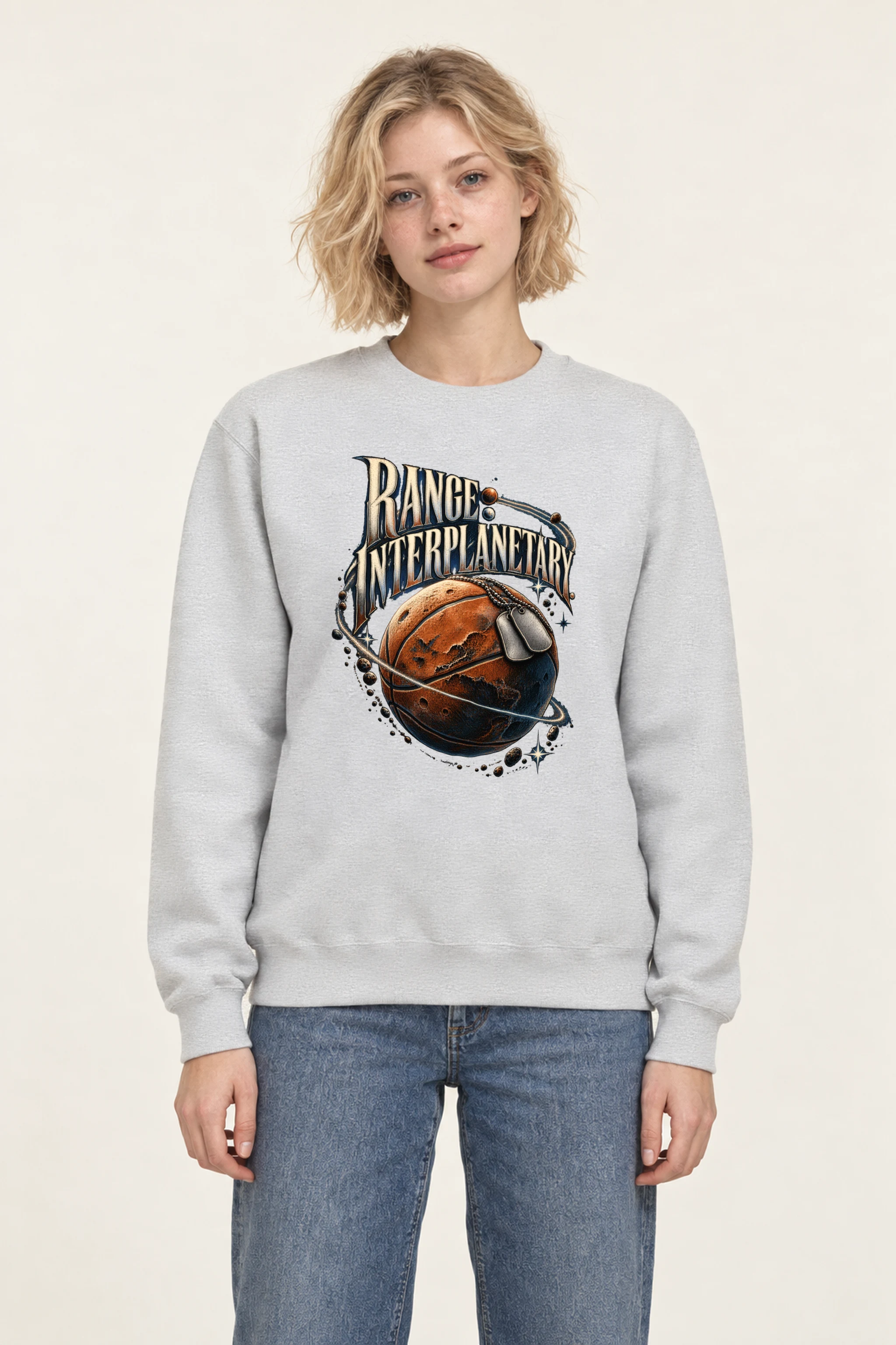 "Range Interplanetary" Heavy Blend Unisex Crewneck Sweatshirt
